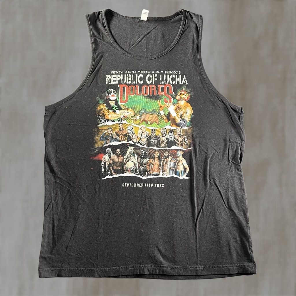 Vintage Republic Of Lucha Shirt Men’s XL Tank Top Rey Fenix PENTA Dolores 2022 LA Shirt XL Black Men’s T-Shirt Tank Top Size US XL / EU 56 / 4 - 1 Thumbnail