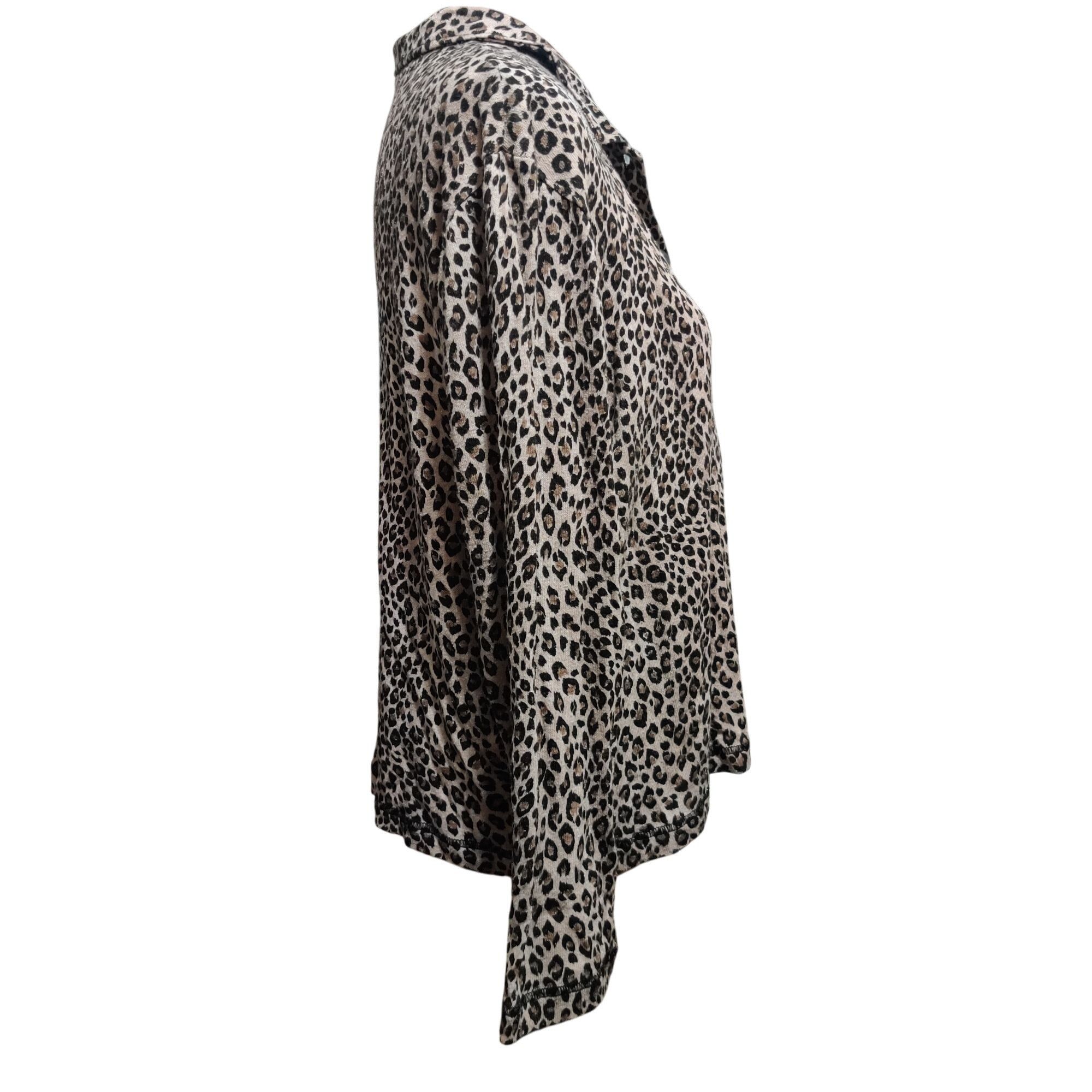 Vintage Vintage Cervelle L Matte Silk Leopard Print Blouse Long Slee Size L / US 10 / IT 46 - 4 Thumbnail