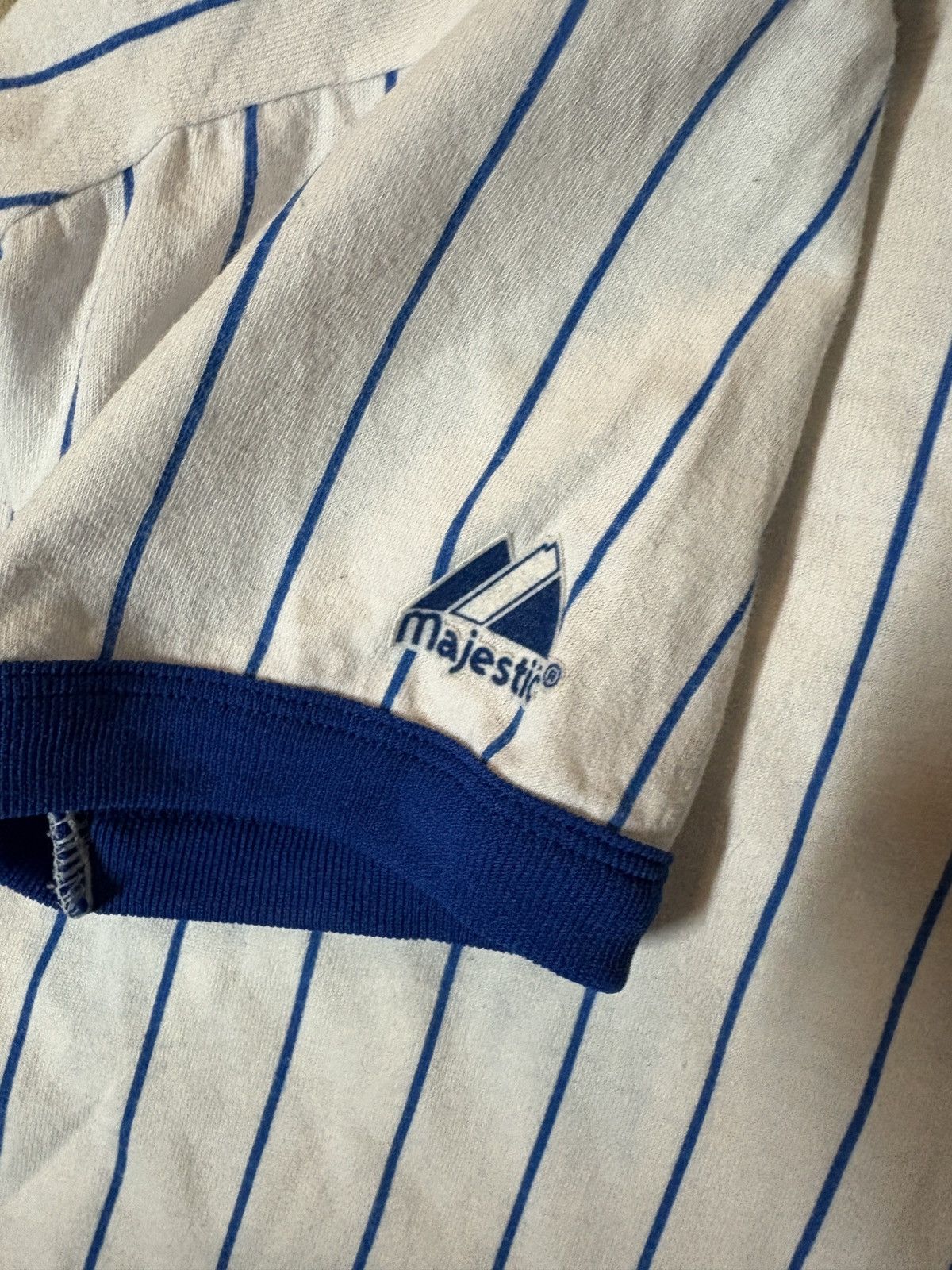 Majestic VTG 90s Youth Majestic Chicago Cubs Pinstripe Jersey Large Size US M / EU 48-50 / 2 - 3 Thumbnail