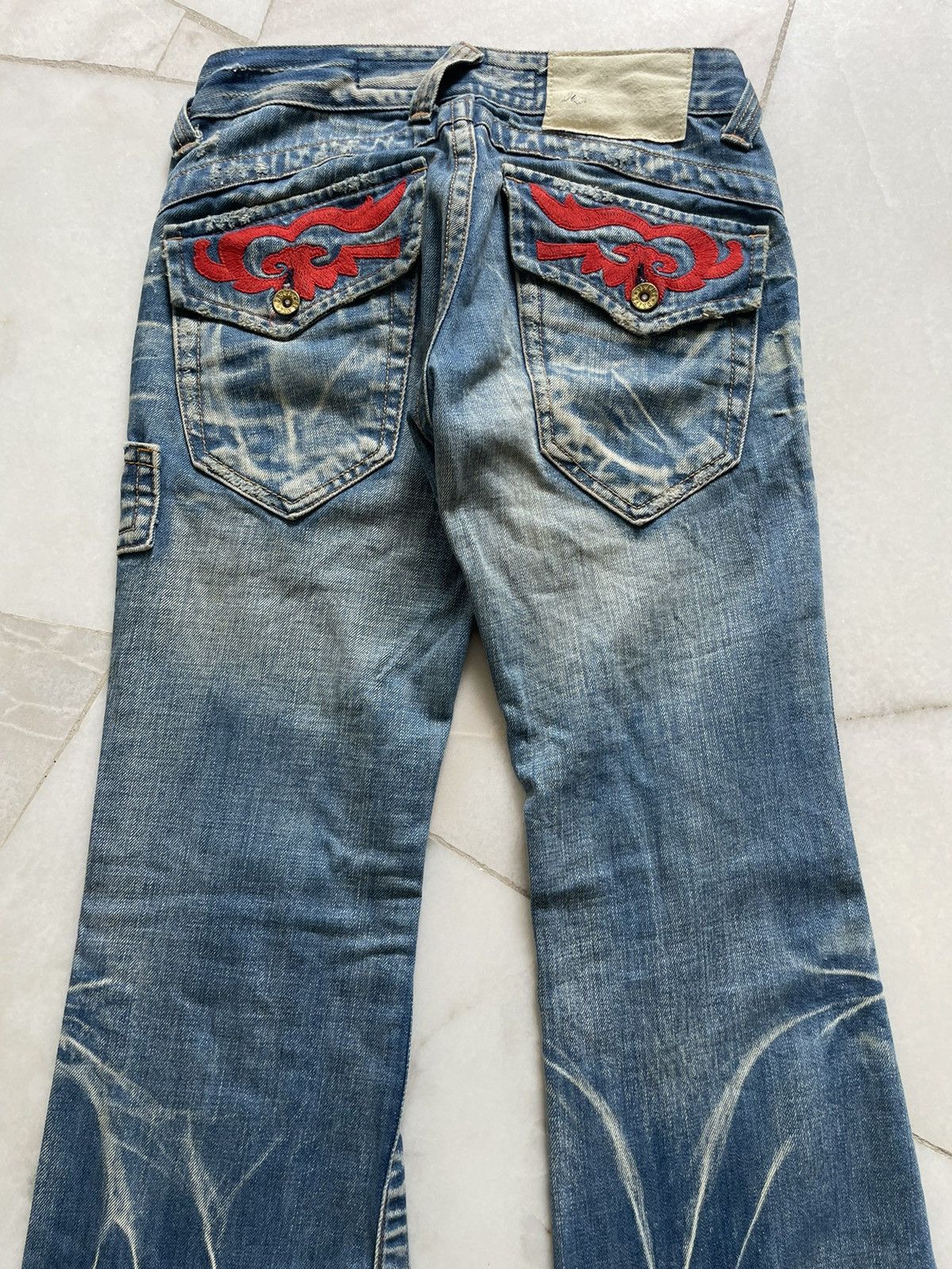 If Six Was Nine Vintage Japanese Brand Flare Gothic Jeans Size US 28 / EU 44 - 4 Thumbnail