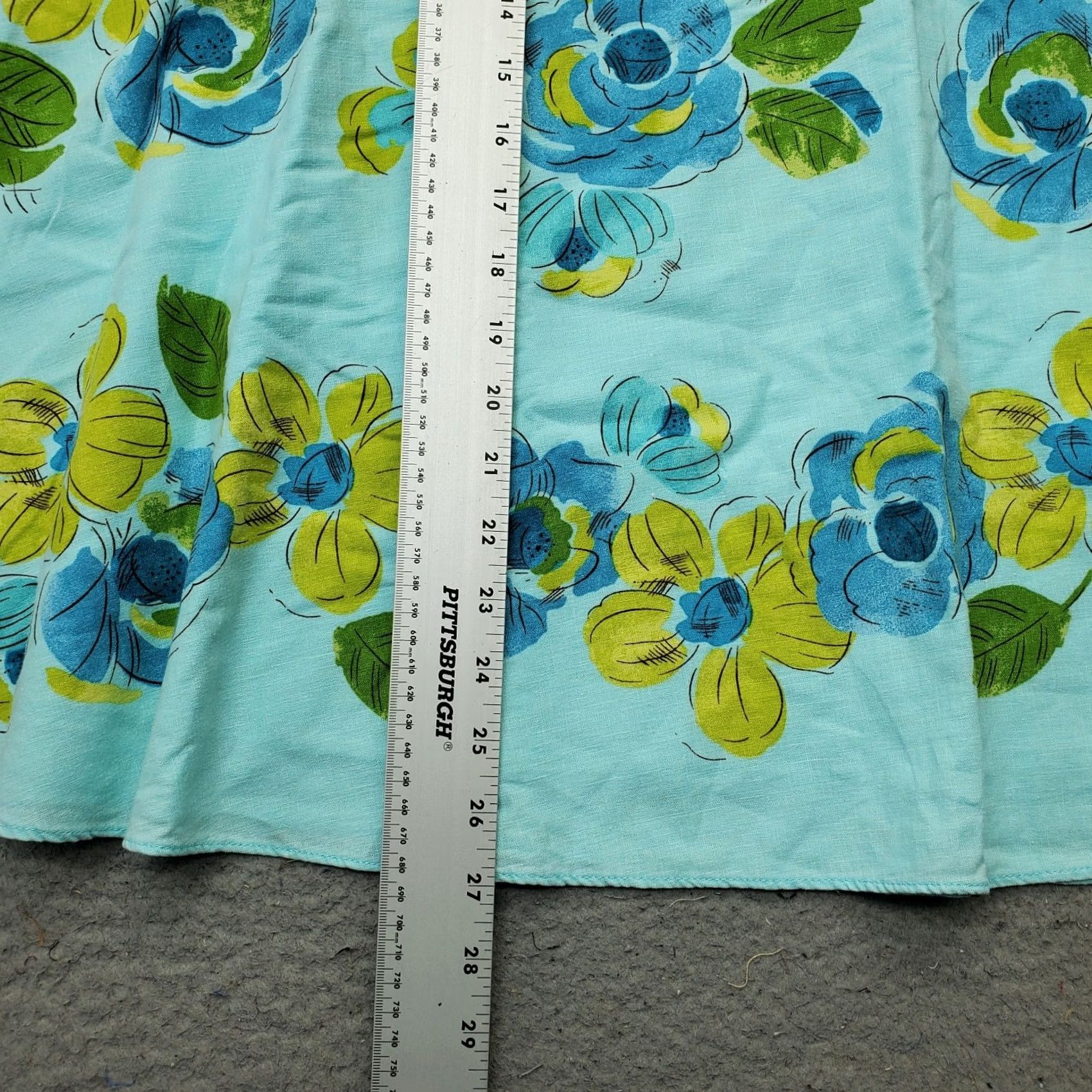Liz Claiborne Liz Claiborne A-Line Skirt Womens 10 Multicolor Floral Linen Side Zip High Waist Skirt Size 32" / US 10 / IT 46 - 3 Thumbnail