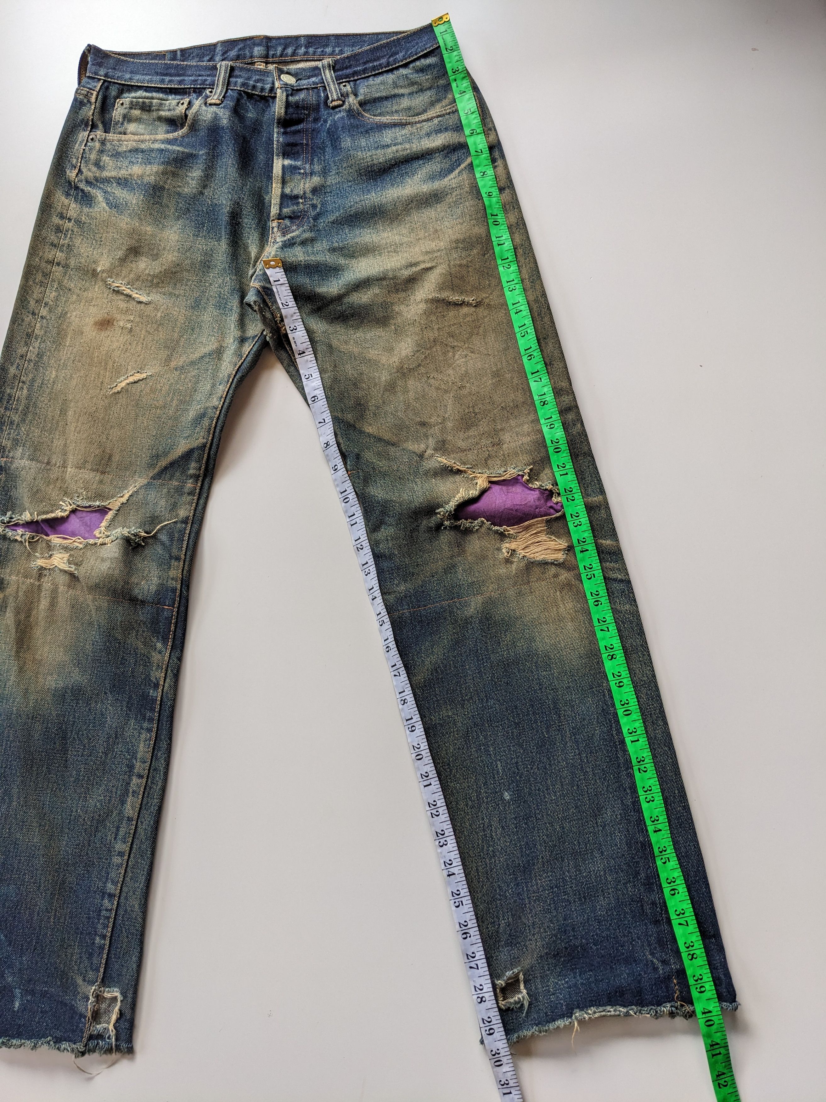 Denime Denime rusty patchwork selvedge distresses jeans Size US 32 / EU 48 - 13 Thumbnail