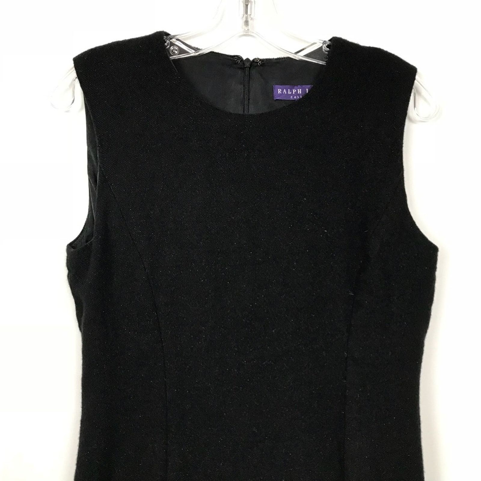 Ralph Lauren Purple Label Ralph Lauren Collection Purple Label Black Wool Dress Sz 10 Size L / US 10 / IT 46 - 2 Thumbnail