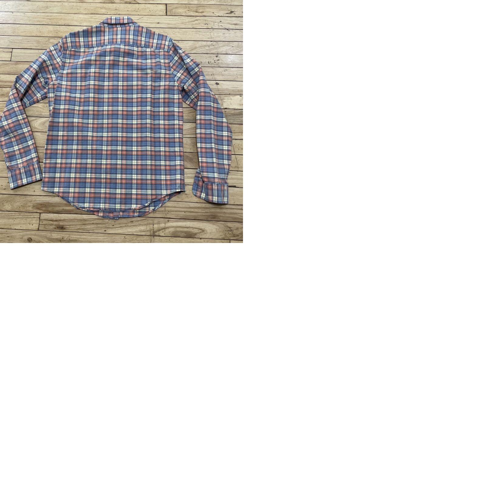 Abercrombie & Fitch VTG Abercrombie & Fitch Shirt Men L Slim Orange Blue Plaid Flannel Grunge Y2k 00s US Vintage Grunge Casual Button-Up Shirt Size US L / EU 52-54 / 3 - 12 Thumbnail