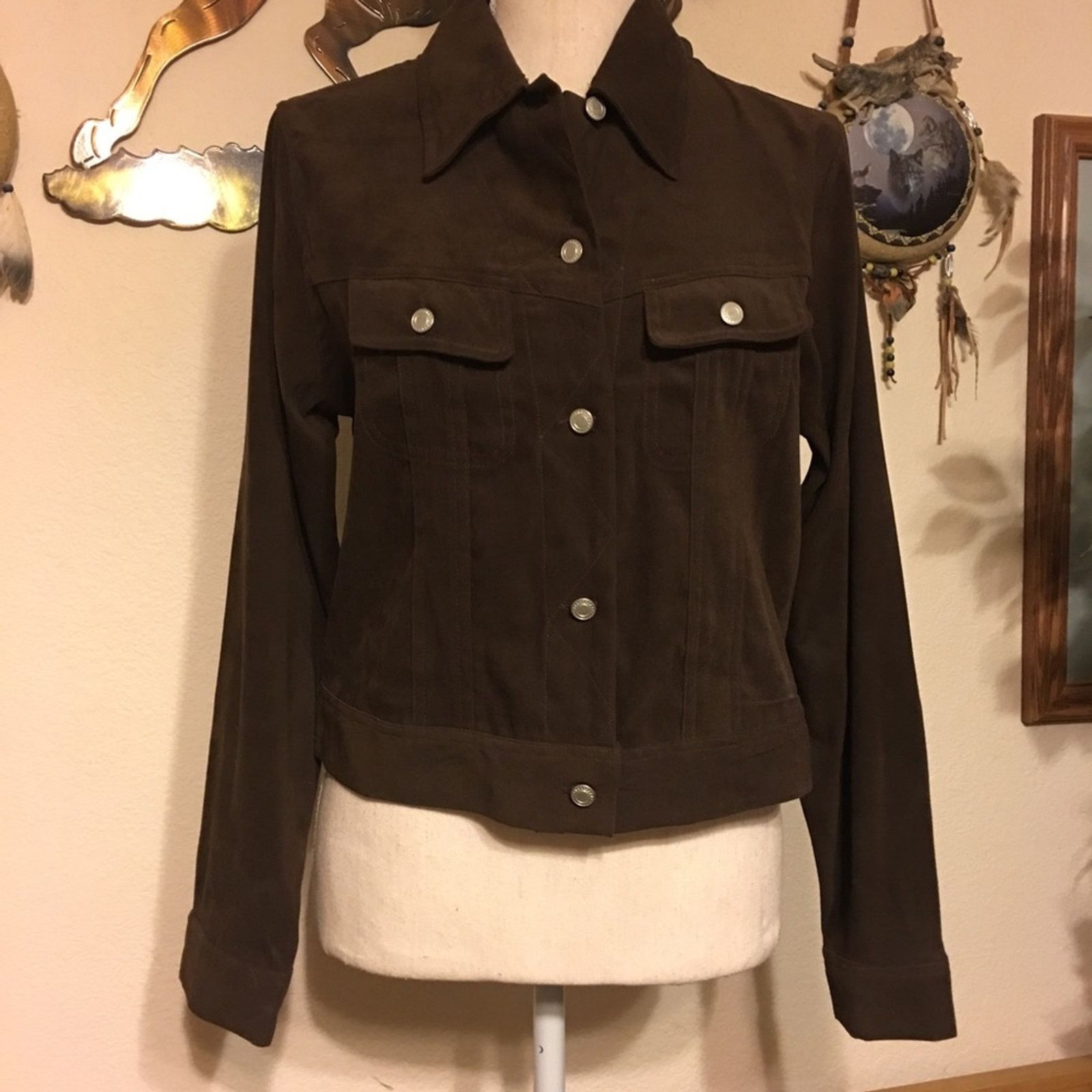 Other DCC brown faux suede stretch jacket M Size M / US 6-8 / IT 42-44 - 1 Thumbnail