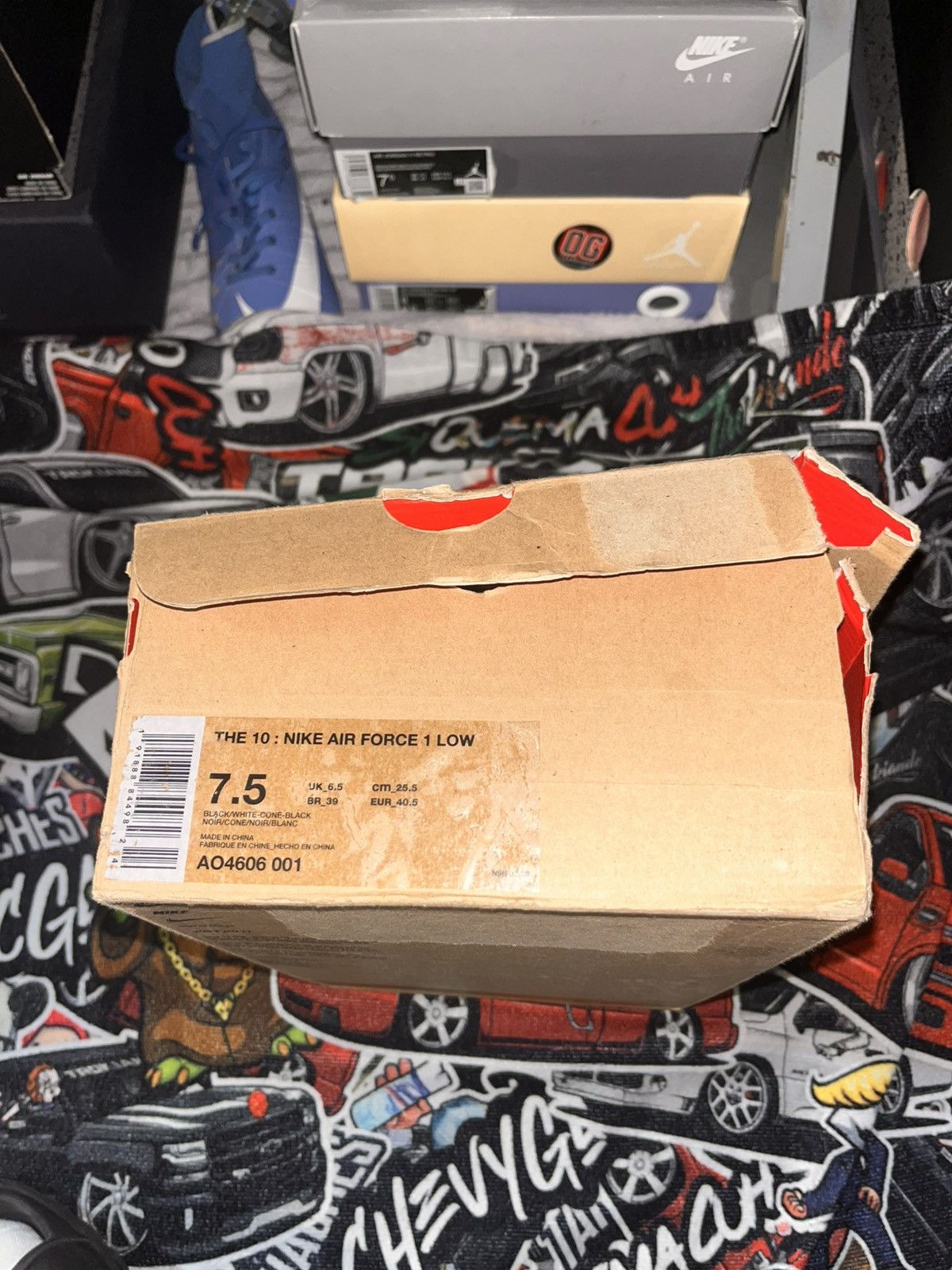 Nike × Off-White 2018 Off-White x Nike Air Force 1 Low ‘Black’ Size US 7.5 / EU 40-41 - 7 Thumbnail