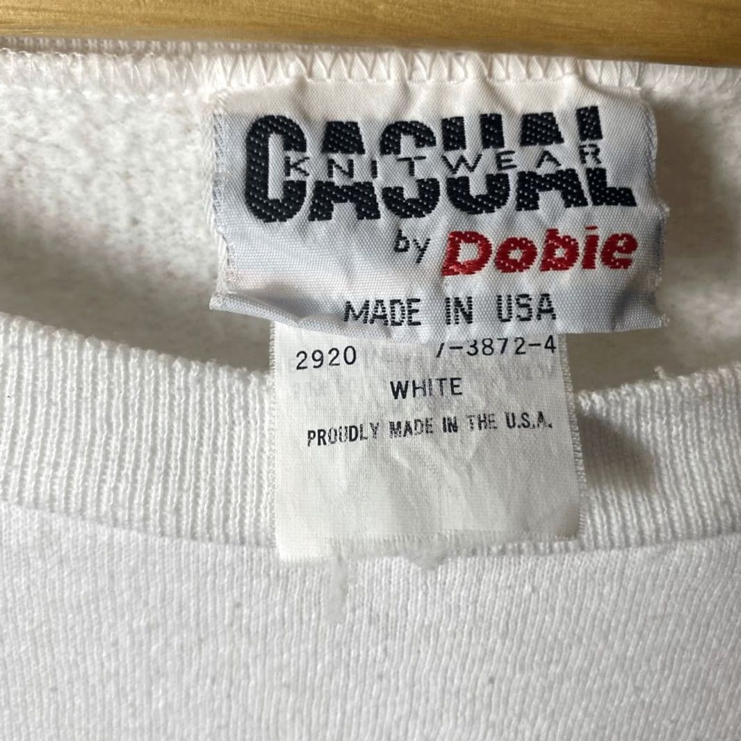 Vintage Casual Knitwear by Dobie Men Vintage World Spirit Crewneck Sweatshirt White 3XL Size US XXL / EU 58 / 5 - 6 Thumbnail
