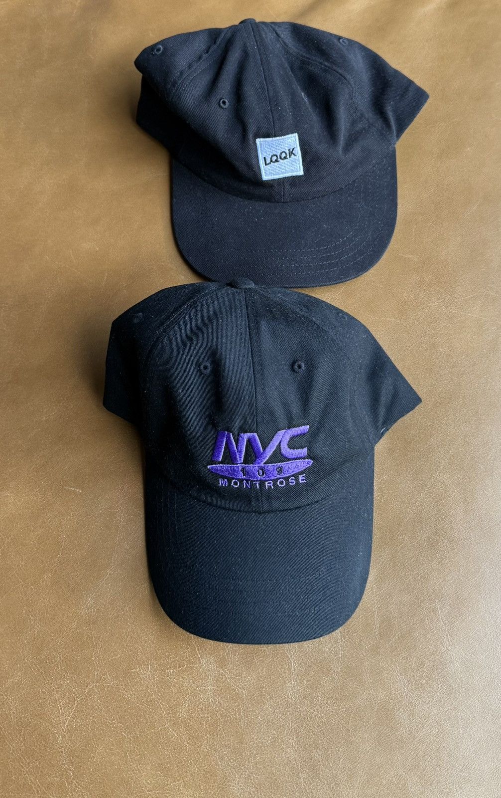 LQQK Studio Young Coffee 108 Montrose BLACK COTTON TWILL LOGO CAP Size ONE SIZE - 2 Thumbnail