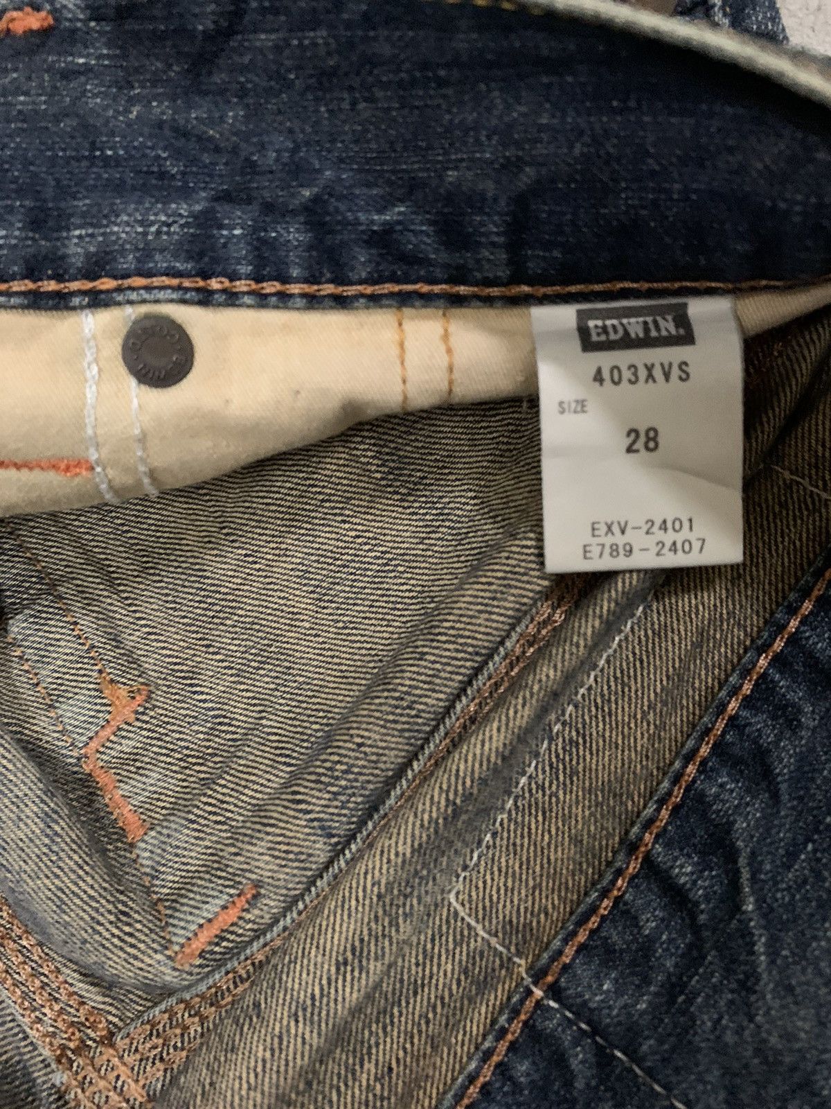 Edwin Vintage Edwin XV Mud Wash Distressed Grunge Jeans Size US 31 - 19 Thumbnail