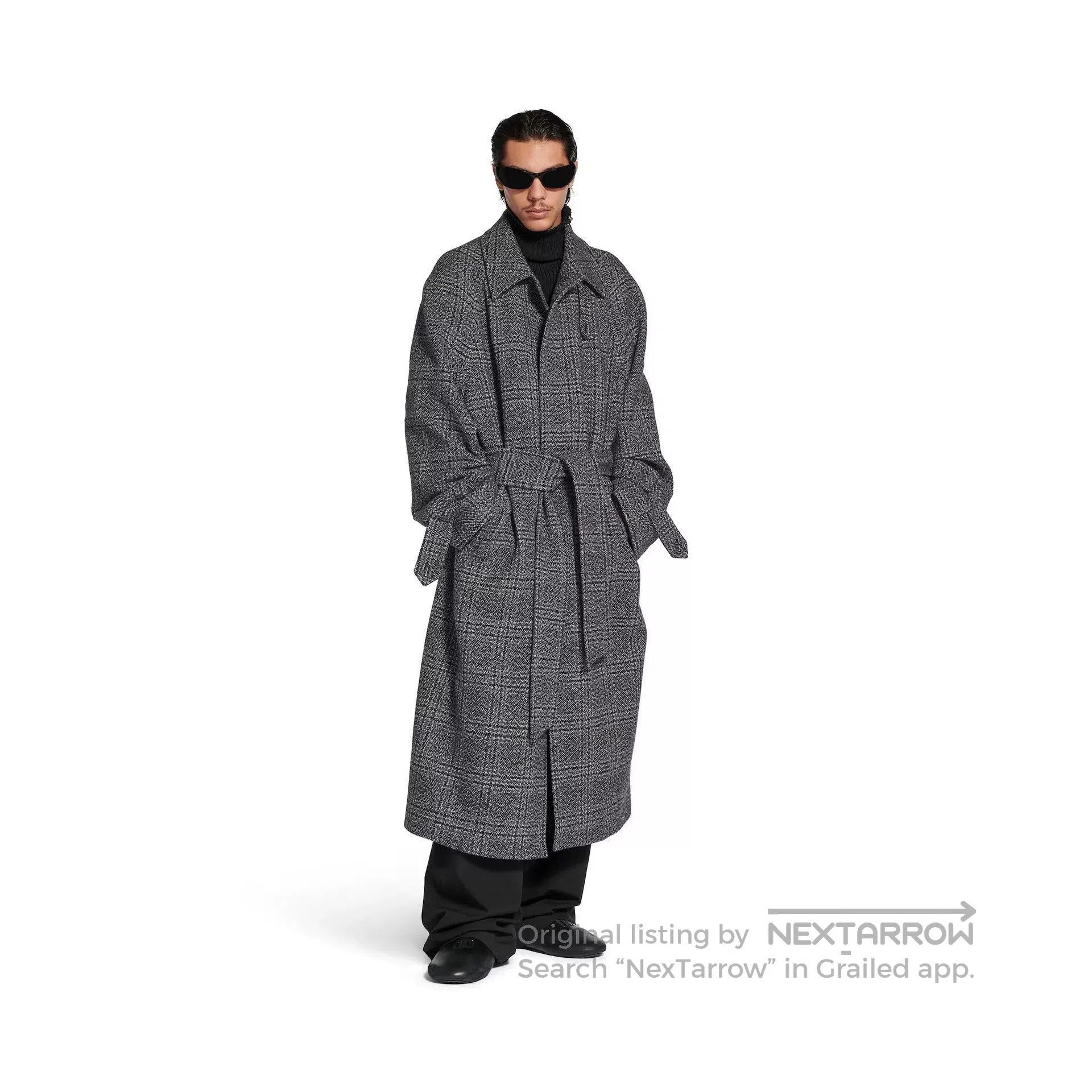 Balenciaga Balenciaga Wool Houndstooth Coat. Size S / US 4 / IT 40 - 9 Thumbnail