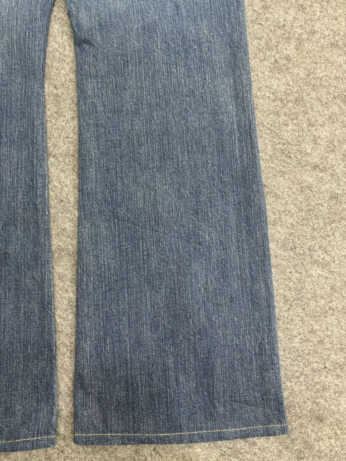Japanese Brand 💥Flare💥Vintage 90s Blue Way Paint Minimalist Denim F522 Size US 32 / EU 48 - 14 Thumbnail