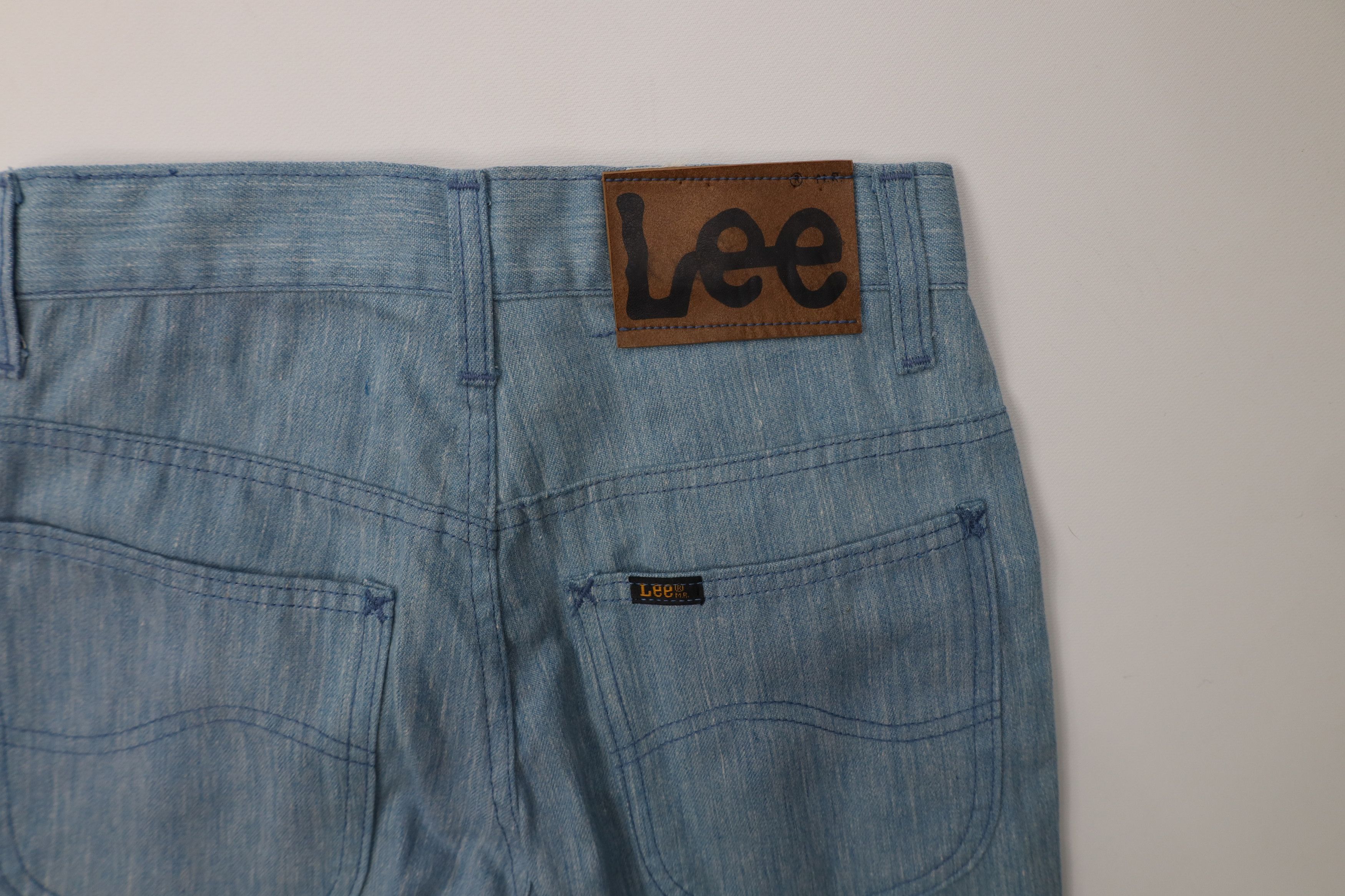 Lee Vintage 70s Lee Flared Wide Leg Denim Jeans Blue USA Size 24" / US 00 / IT 34 - 14 Thumbnail