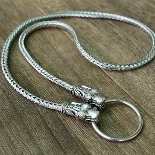 Jewelry × Vintage Retro Wolf Head Chain Necklace Size ONE SIZE - 1 Thumbnail