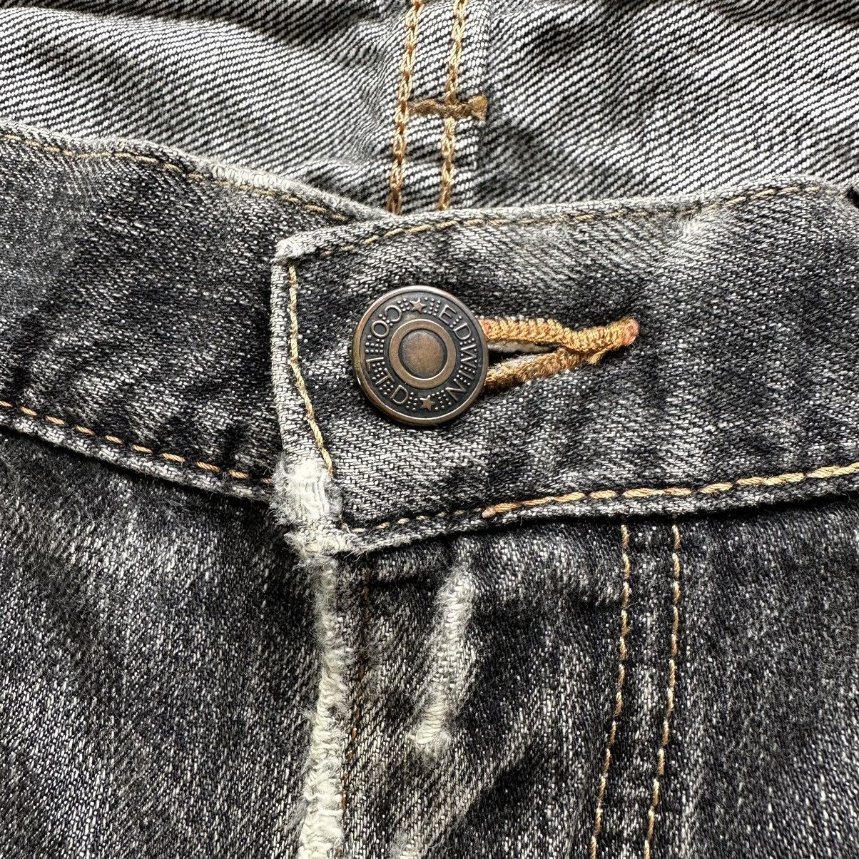 Japanese Brand W36🔥Vintage Edwin Black Distressed Faded Denim Jean Pant Size US 36 / EU 52 - 6 Thumbnail