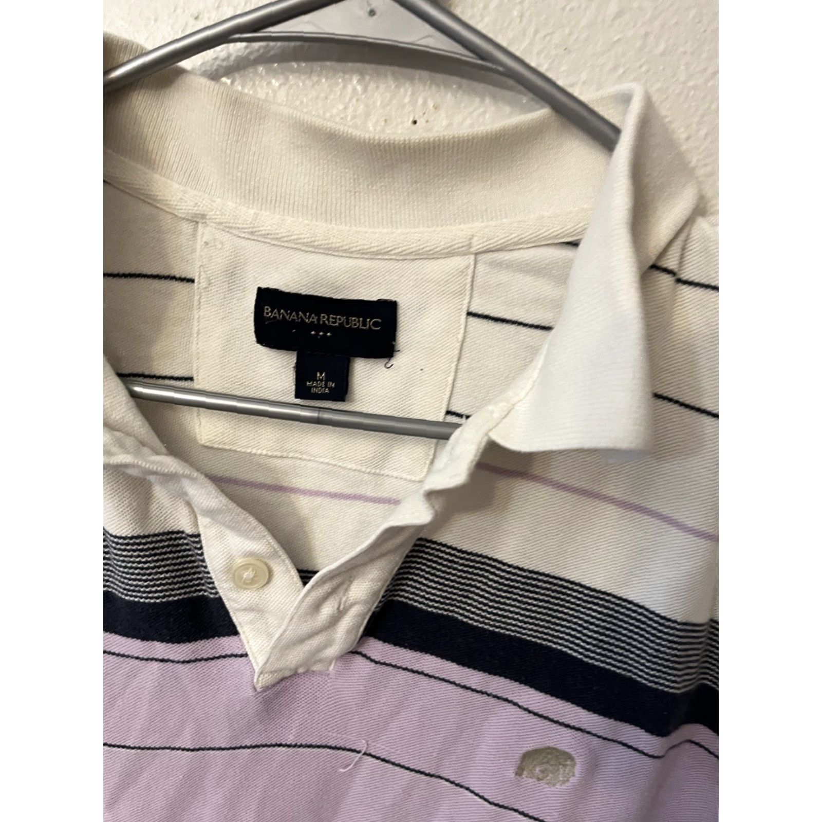 Banana Republic Banana Republic Multicolor Striped Cotton Polo Shirt Men M Slim Regular Short Sleeve Size US M / EU 48-50 / 2 - 2 Thumbnail