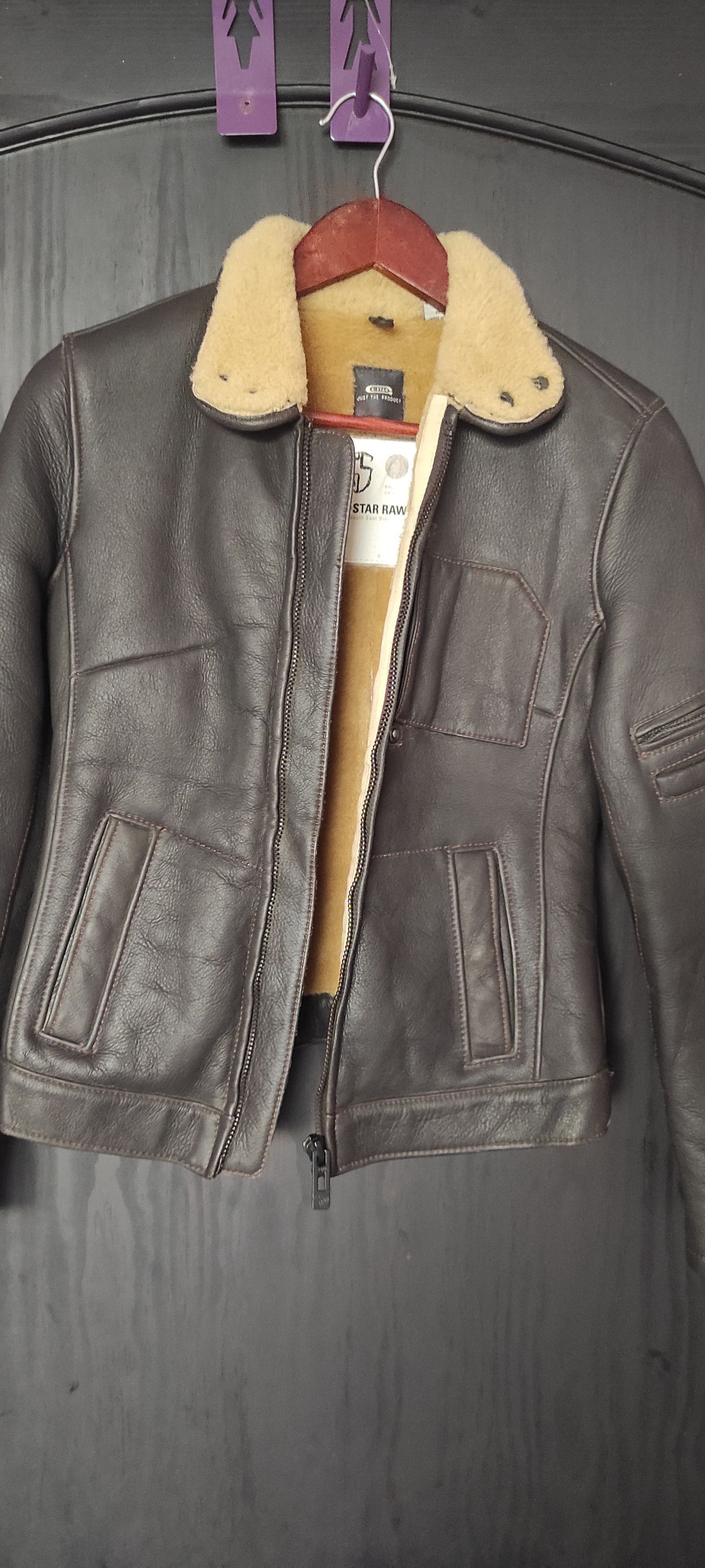 G-Star G Star Raw Shearling Lampskin Pilot Jacket Brown Size XS Size XS / US 0-2 / IT 36-38 - 11 Thumbnail
