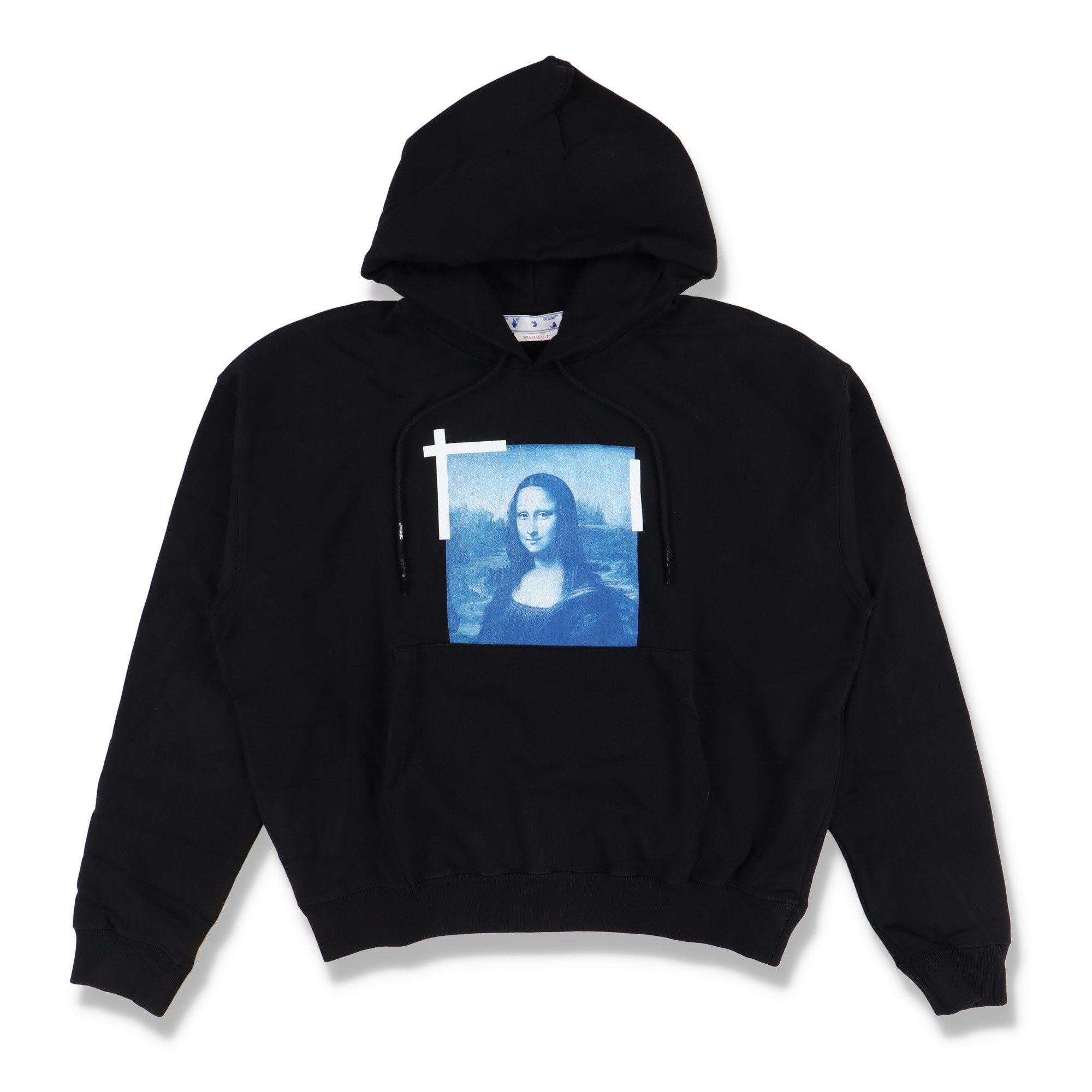 Off-White Black Mona Lisa Logo Oversized Hoodie Size US L / EU 52-54 / 3 - 1 Thumbnail