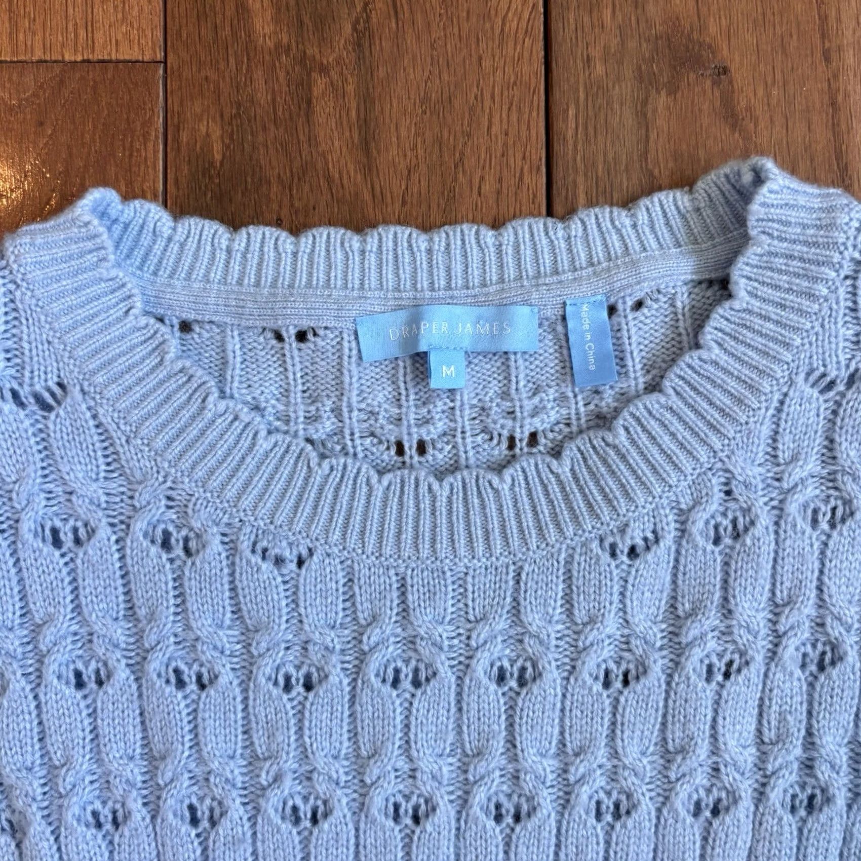 Vintage Womens Draper James Blue Sweater Wool Cashmere Blend sz M Size M / US 6-8 / IT 42-44 - 5 Thumbnail