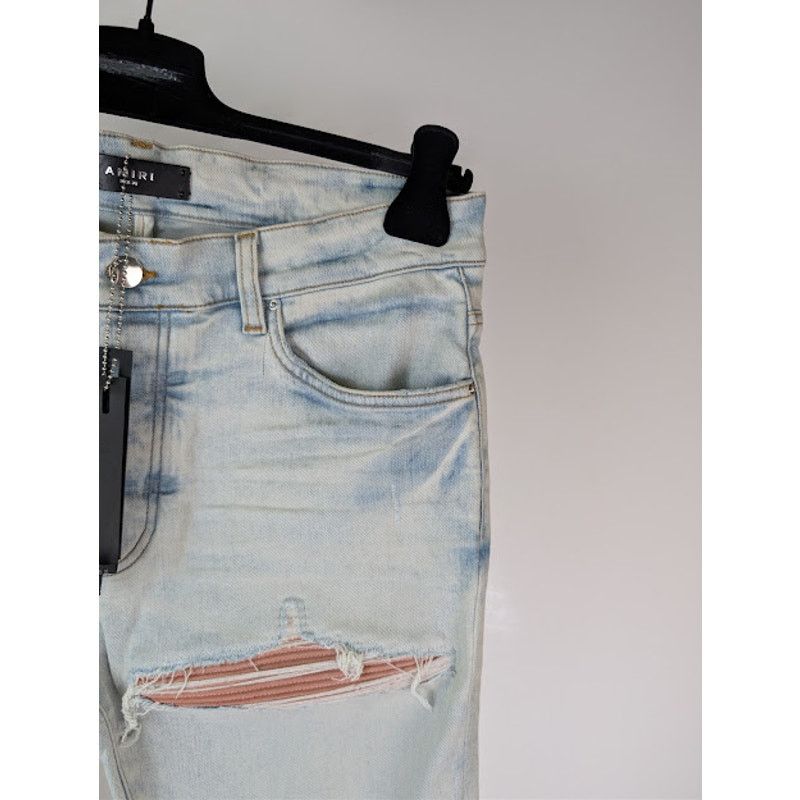 Amiri o1rshd1 MX1 Suede Denim Jeans in Medium Indigo Size US 32 / EU 48 - 5 Thumbnail
