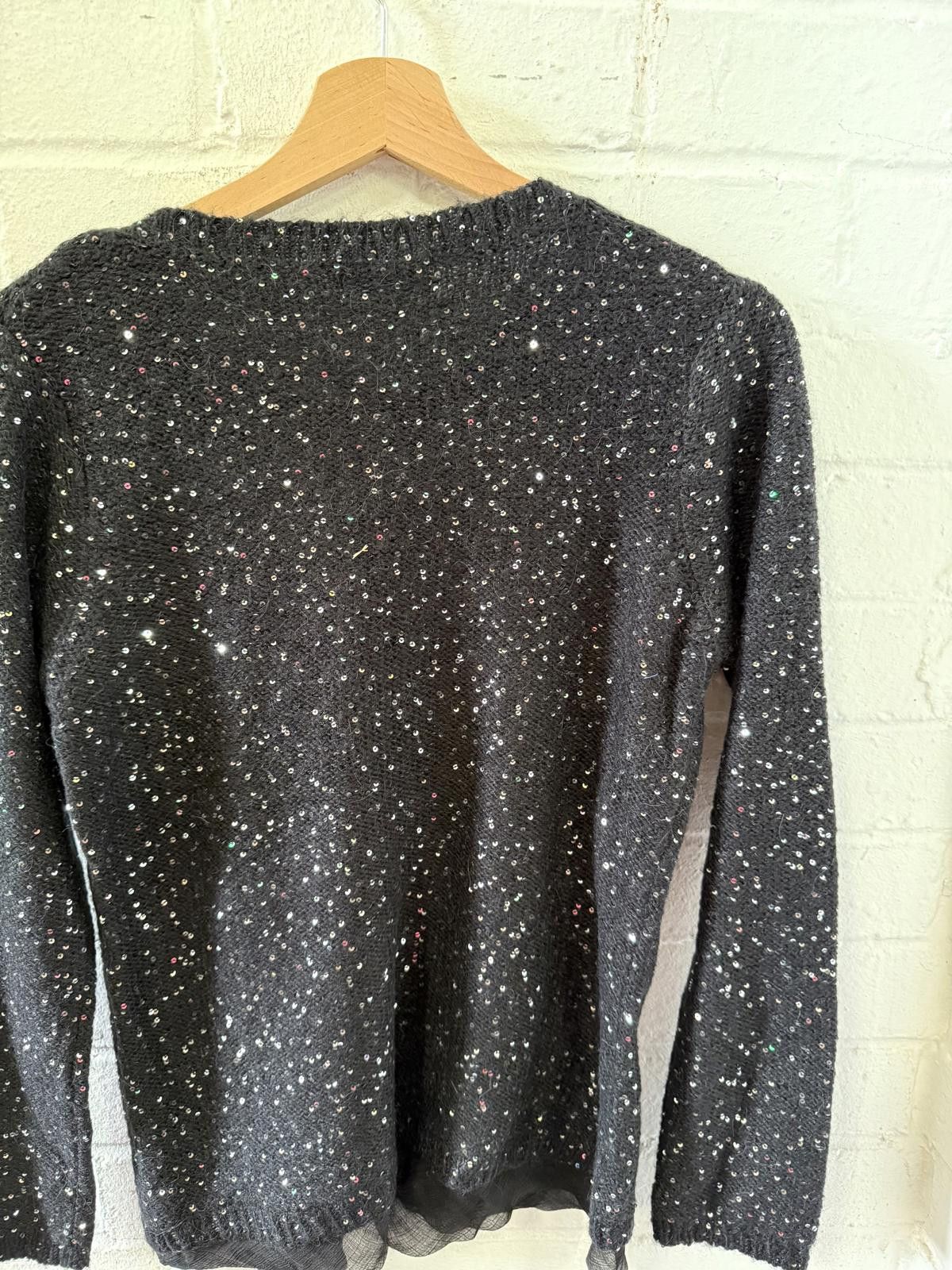 Designer Monsoon Sparkly Knit Sweater Size XL / US 12-14 / IT 48-50 - 2 Thumbnail