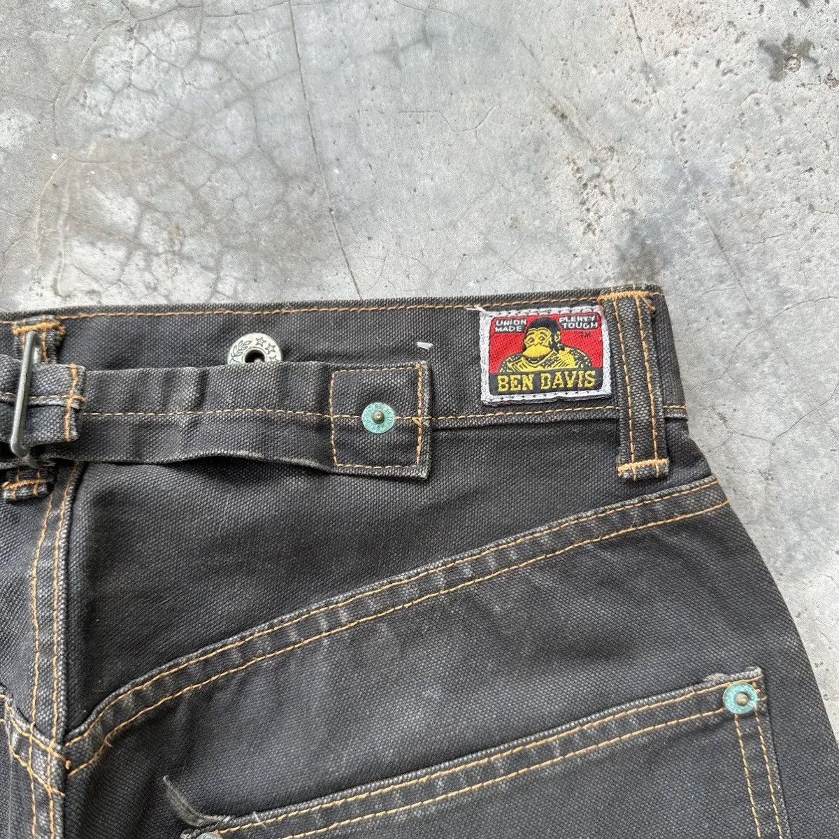 Ben Davis SICKSS💥💥80’s Vintage BEN DAVIS Suspenders Cinch Back Denim Size US 27 - 13 Thumbnail