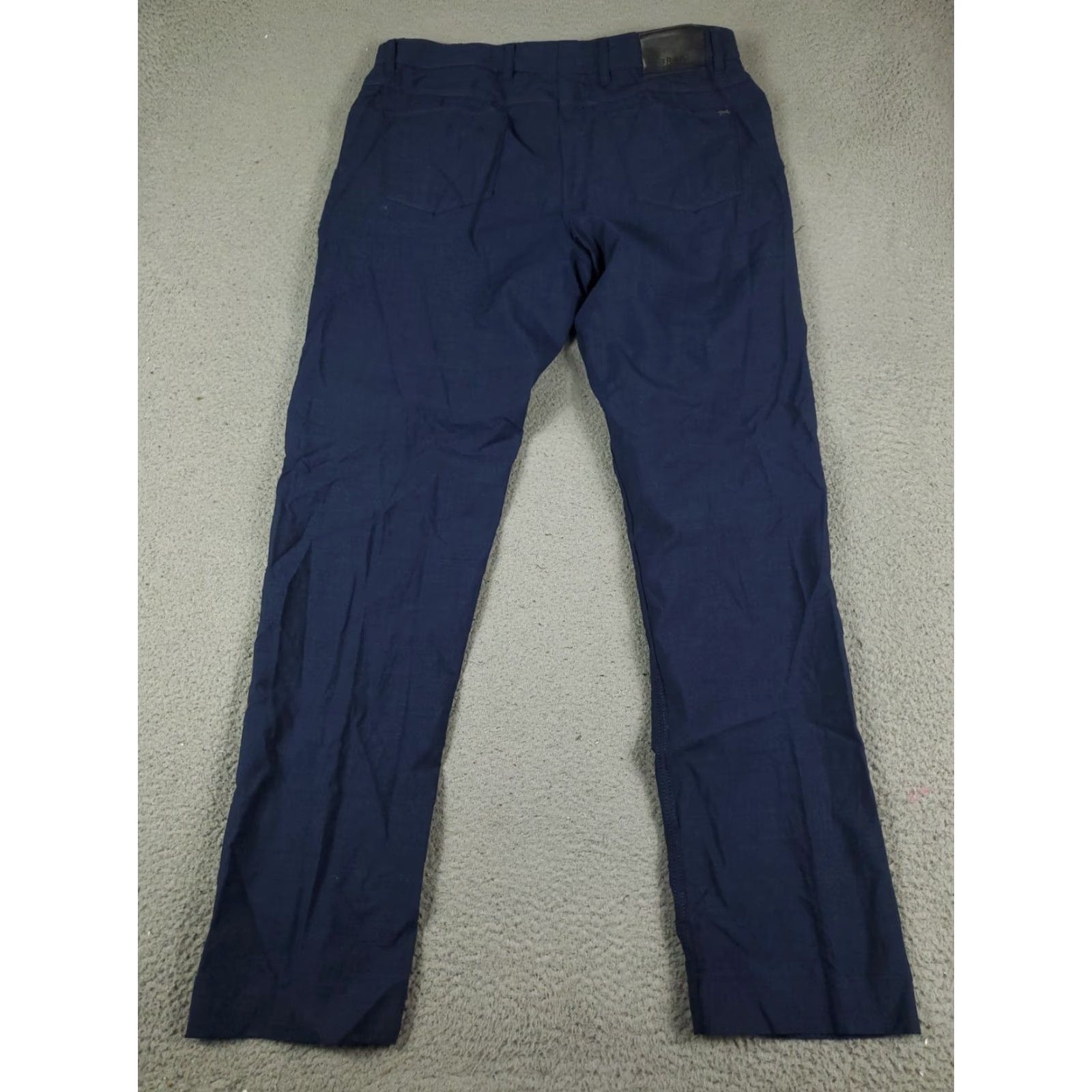 BRAX BRAX Dress Pants Mens 36x33 Blue Flat Front Trousers Chino Regular Fit Wool Size US 36 / EU 52 - 6 Thumbnail