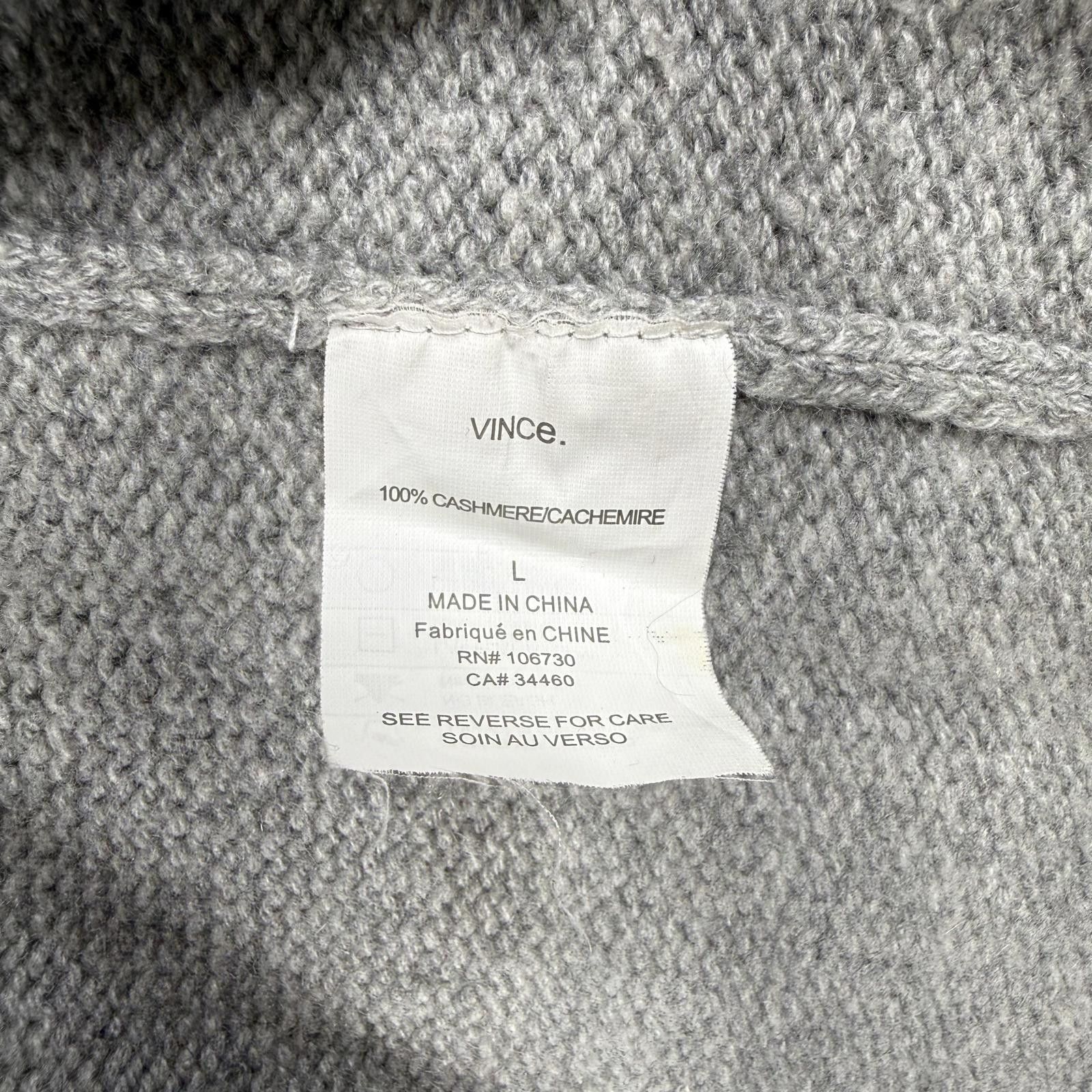 Vince Vince Cardigan Women's L Grey 100% Cashmere Size L / US 10 / IT 46 - 4 Thumbnail