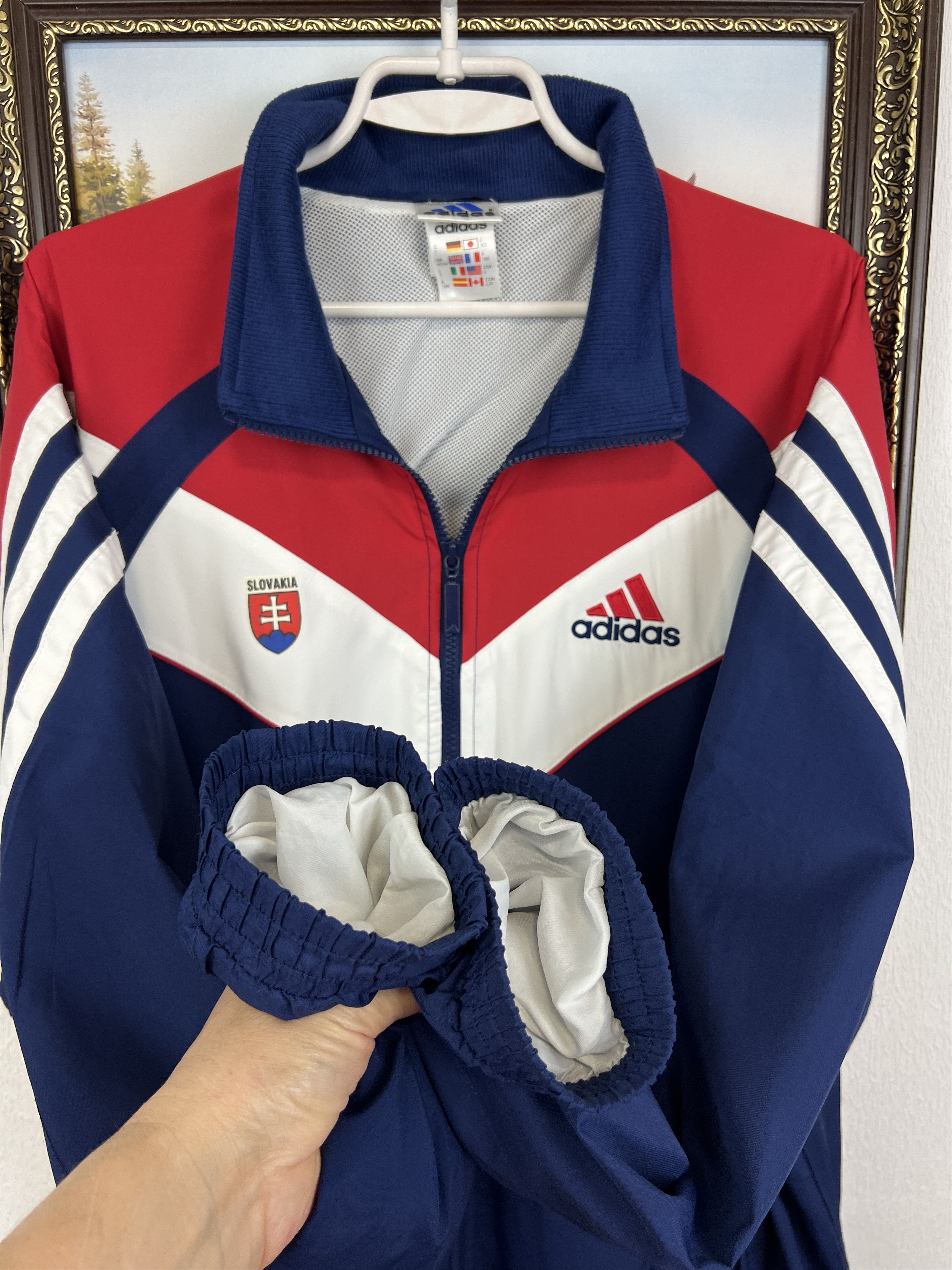 Adidas Vintage Adidas Slovakia Olympics Jacket Track Top Rare Zip Size US L / EU 52-54 / 3 - 5 Thumbnail