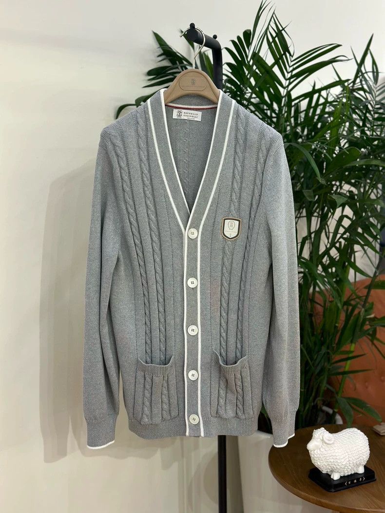 Brunello Cucinelli Brunello Cucinelli Cable Knit Cardigan Size US S / EU 44-46 / 1 - 1 Thumbnail