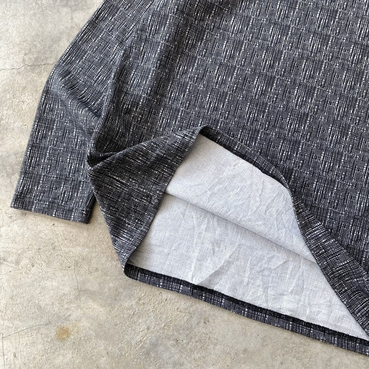 Japanese Brand × Vintage TETE HOMME Black White Sketch Design Longsleeve Shirt Size US L / EU 52-54 / 3 - 4 Thumbnail
