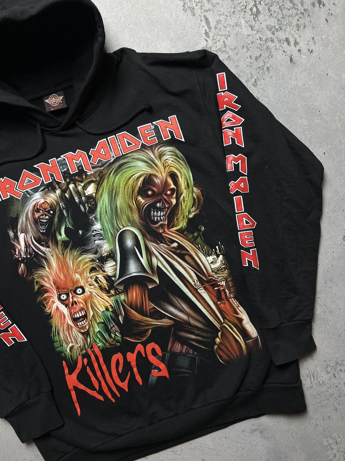 Band Tees 1990s Iron Maiden Killers Overprint y2k Hoodie Rock 90s 80s Size US L / EU 52-54 / 3 - 8 Thumbnail