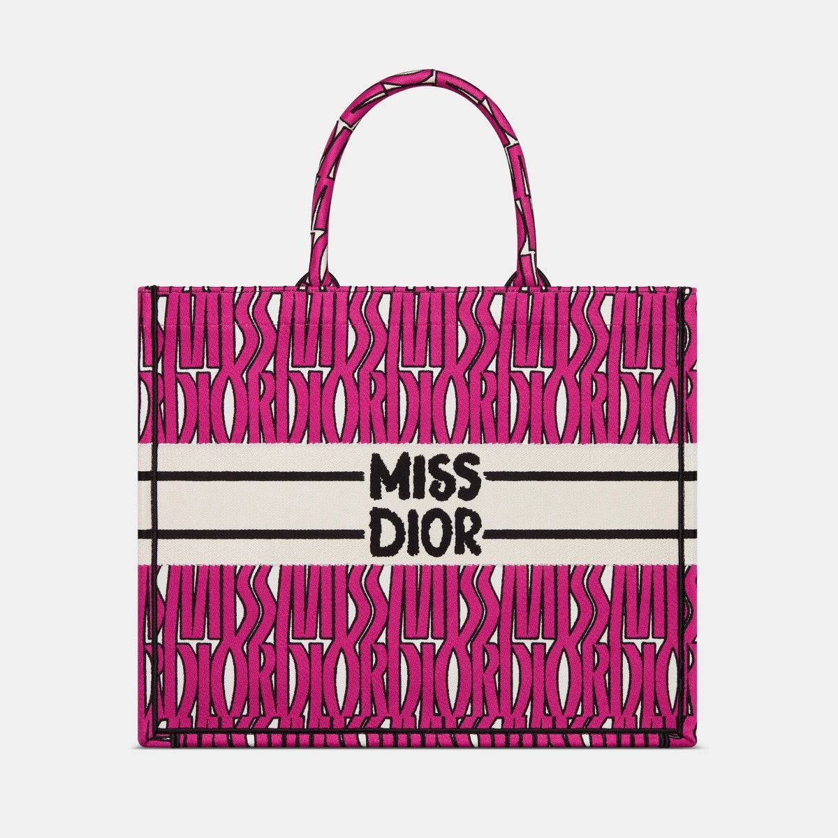 Dior o1bcso1str0226 Size:OS/Large Book Tote in Pink/Black Size ONE SIZE - 4 Thumbnail