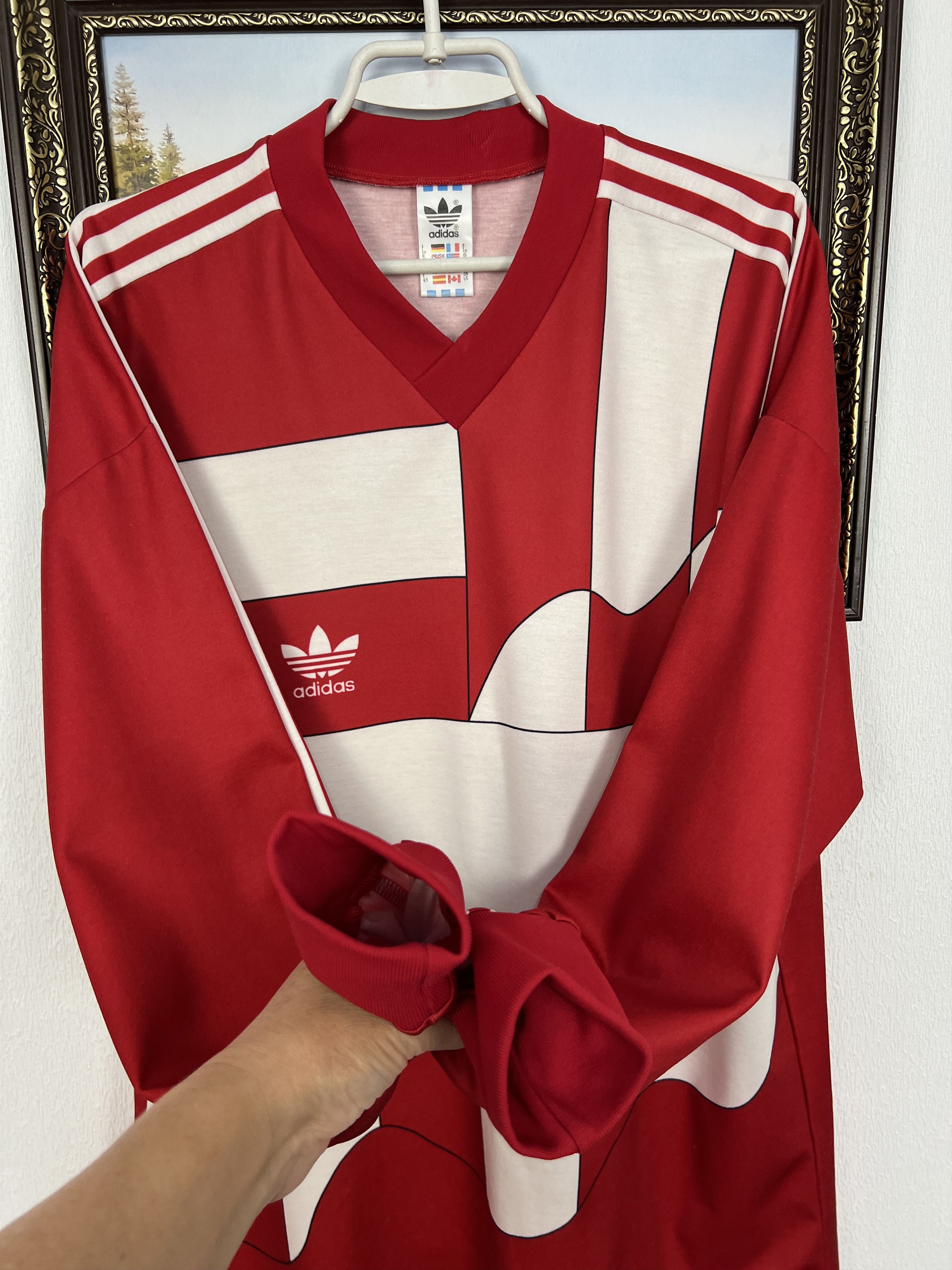 Adidas Sion football shirt 1990 Soccer Jersey Template Adidas Tee Size US L / EU 52-54 / 3 - 5 Thumbnail