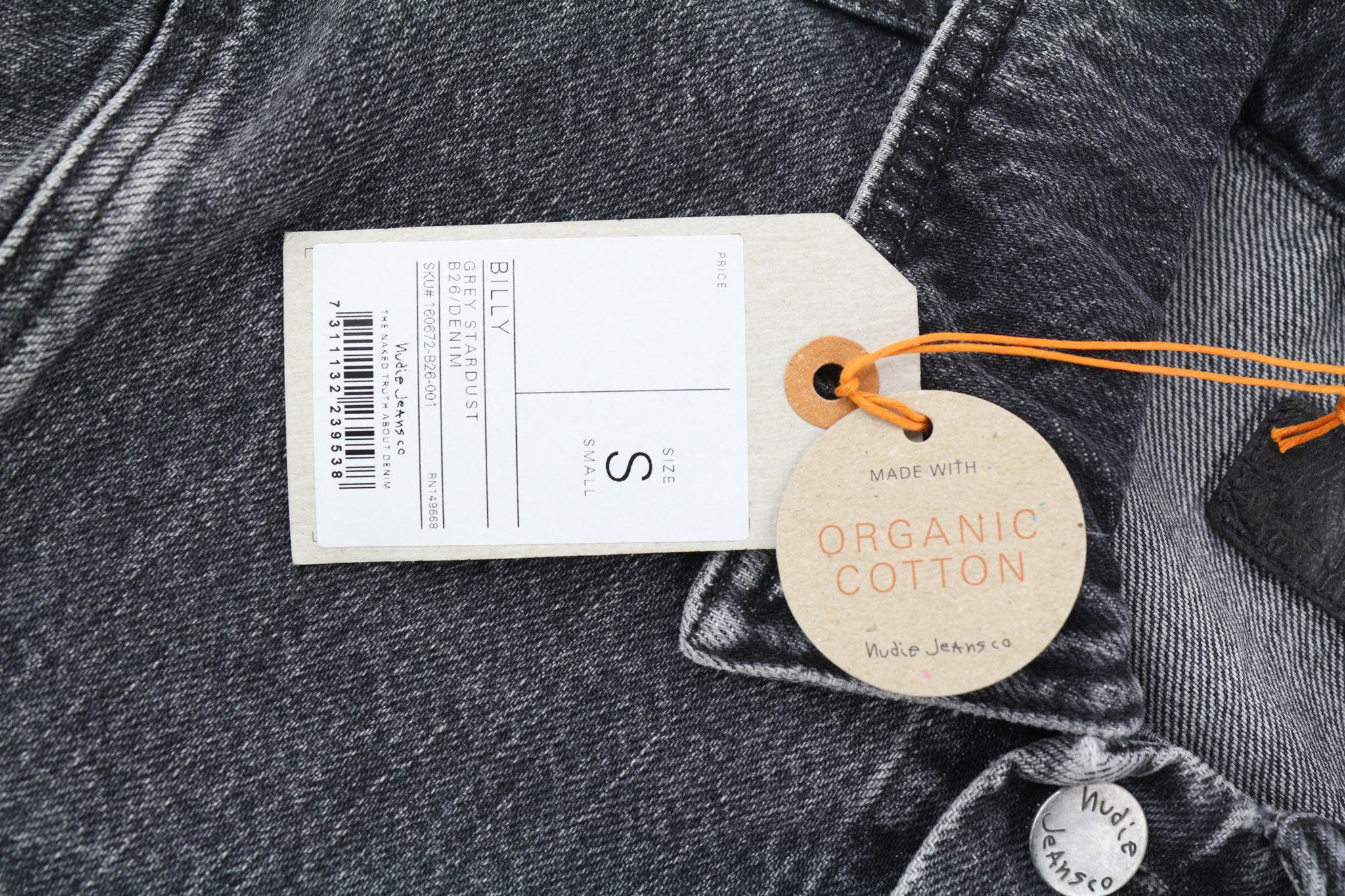 Nudie Jeans BILLY GREY STARDUST DENIM S Grey Denim Jacket 80371 Size US S / EU 44-46 / 1 - 6 Thumbnail