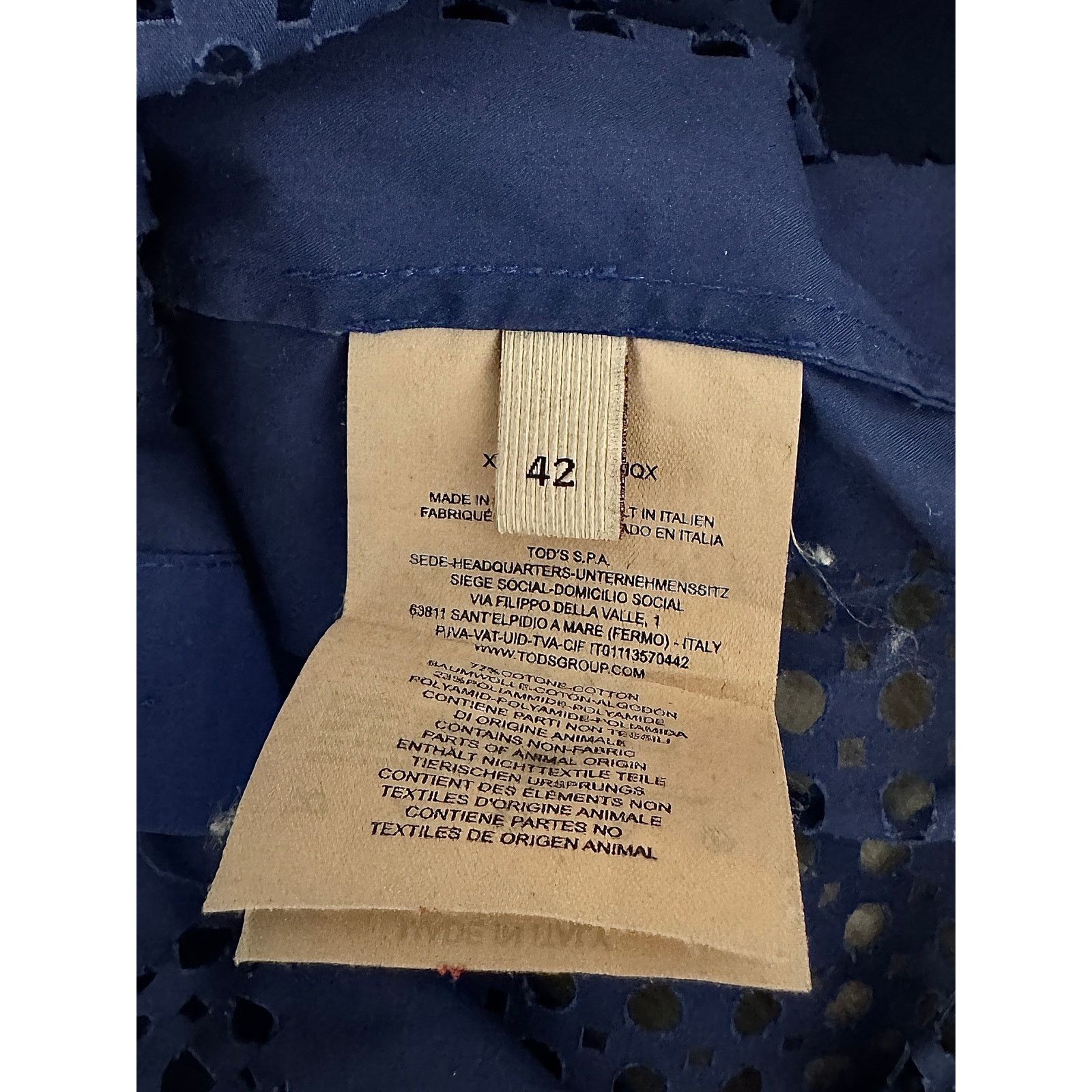 Tod's Tod's Royal Blue Eyelet Button Down Size M / US 6-8 / IT 42-44 - 4 Thumbnail