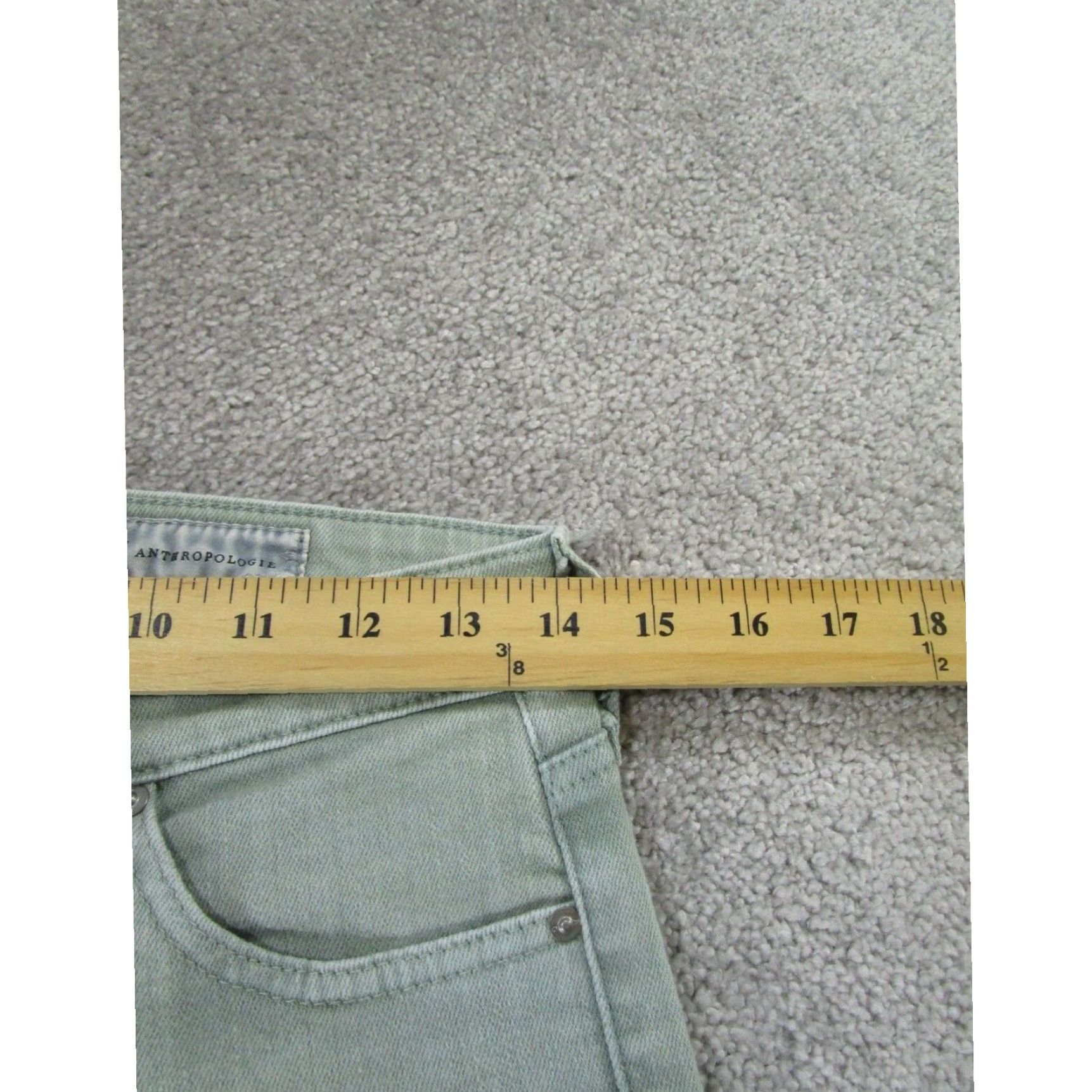 Anthropologie Anthropologie Jeans Womens 26 Stevie Straight Slim Extra Large XL Light Green Denim Size 26" / US 2 / IT 38 - 7 Thumbnail
