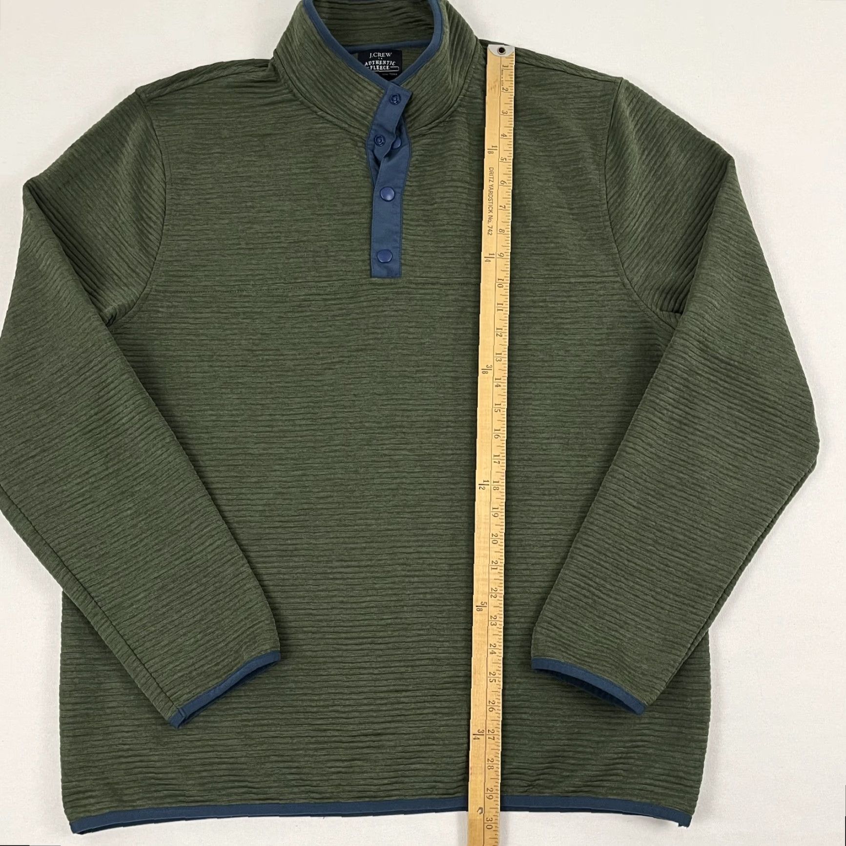 J.Crew VINTAGE J.CREW Quilted Knit Pullover Mens XL Green 1/4 Snap Preppy Casual Hiking BB725 Regular Mens Swing Tag? Size US XL / EU 56 / 4 - 3 Thumbnail
