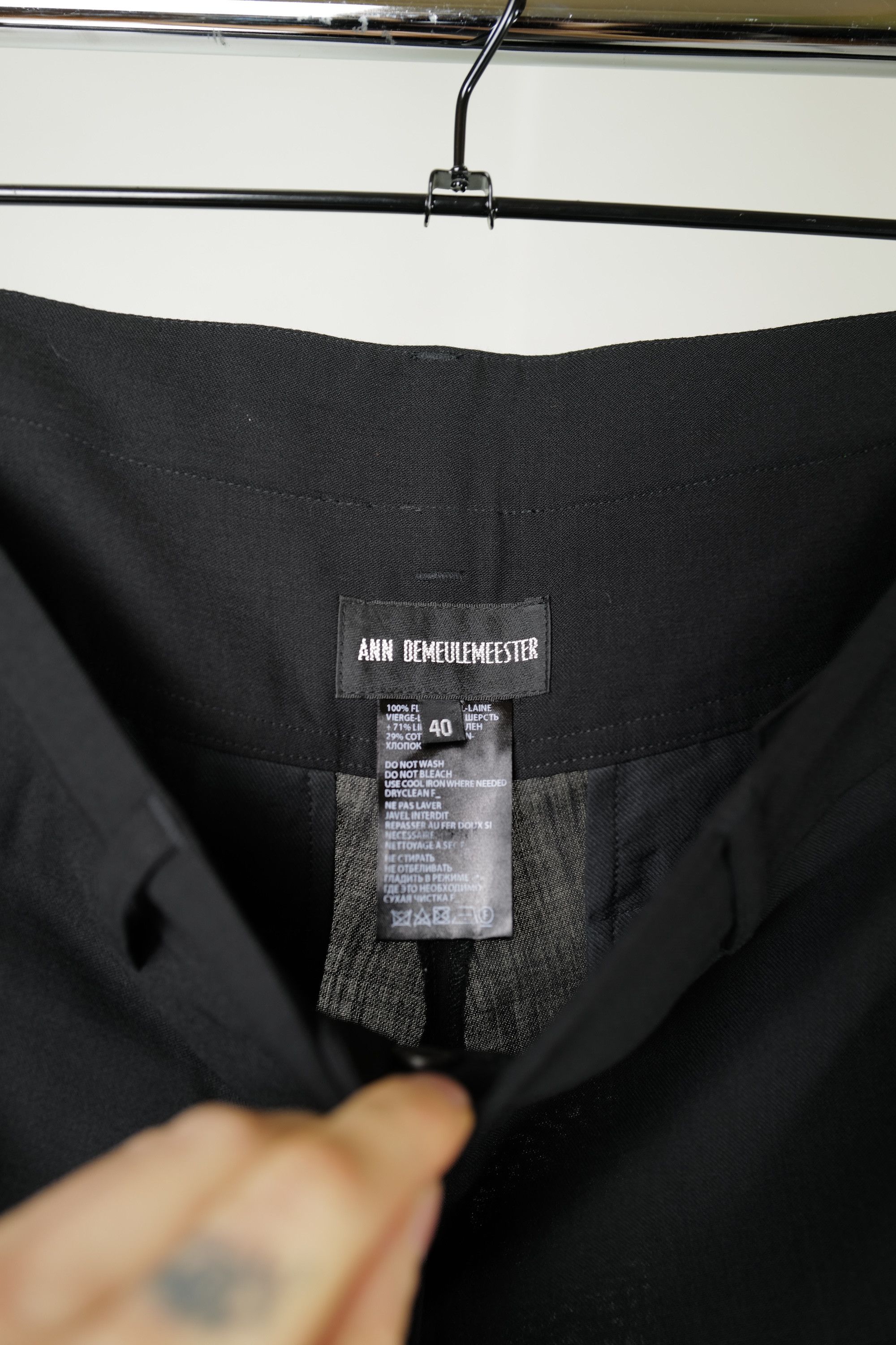 Ann Demeulemeester Ann Demeulemeester women’s black wool pants Size 27" / US 4 / IT 40 - 16 Thumbnail