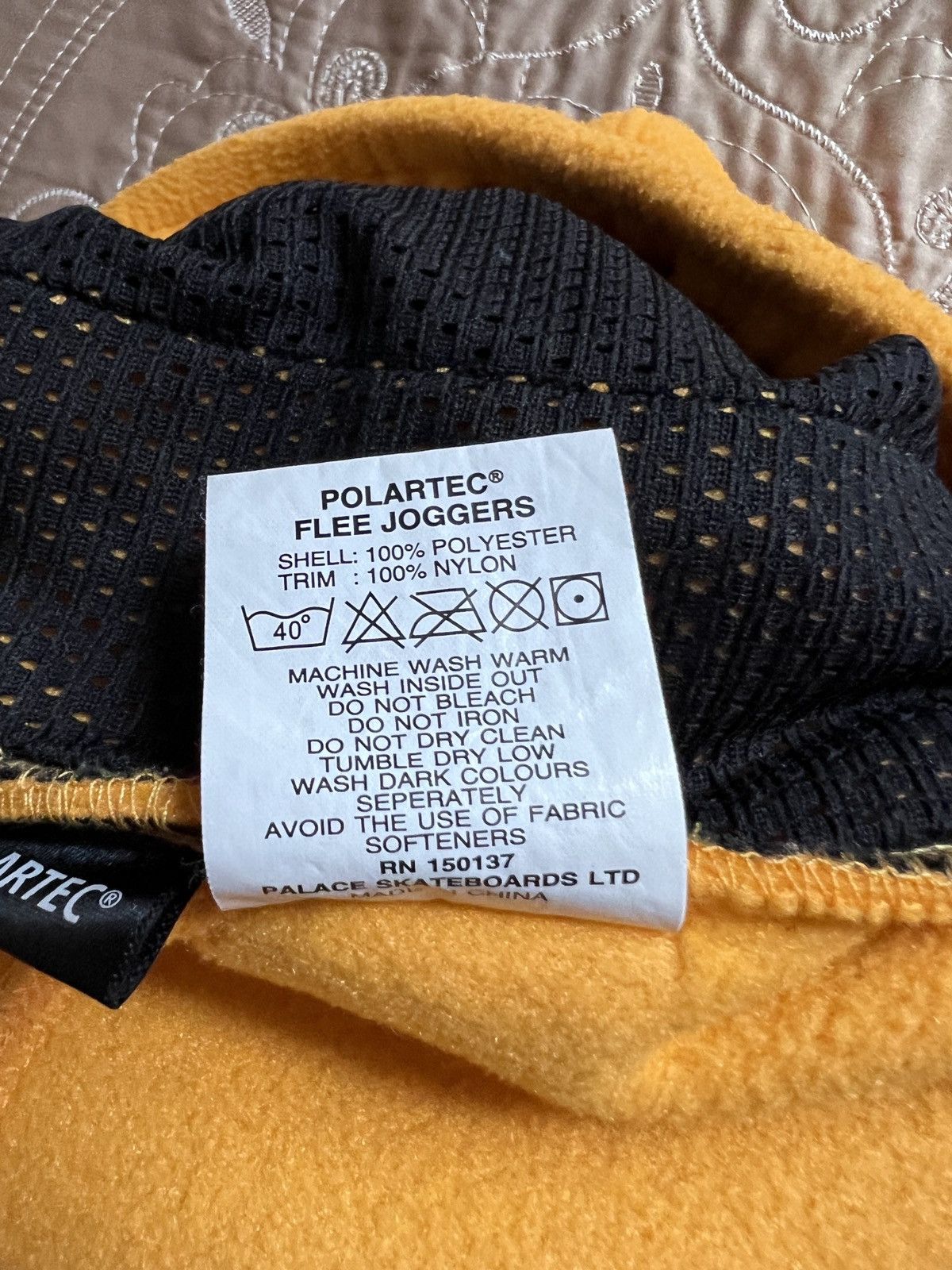 Palace Palace Polartec Flee Joggers Zinnia Yellow Medium Size US 30 / EU 46 - 10 Thumbnail
