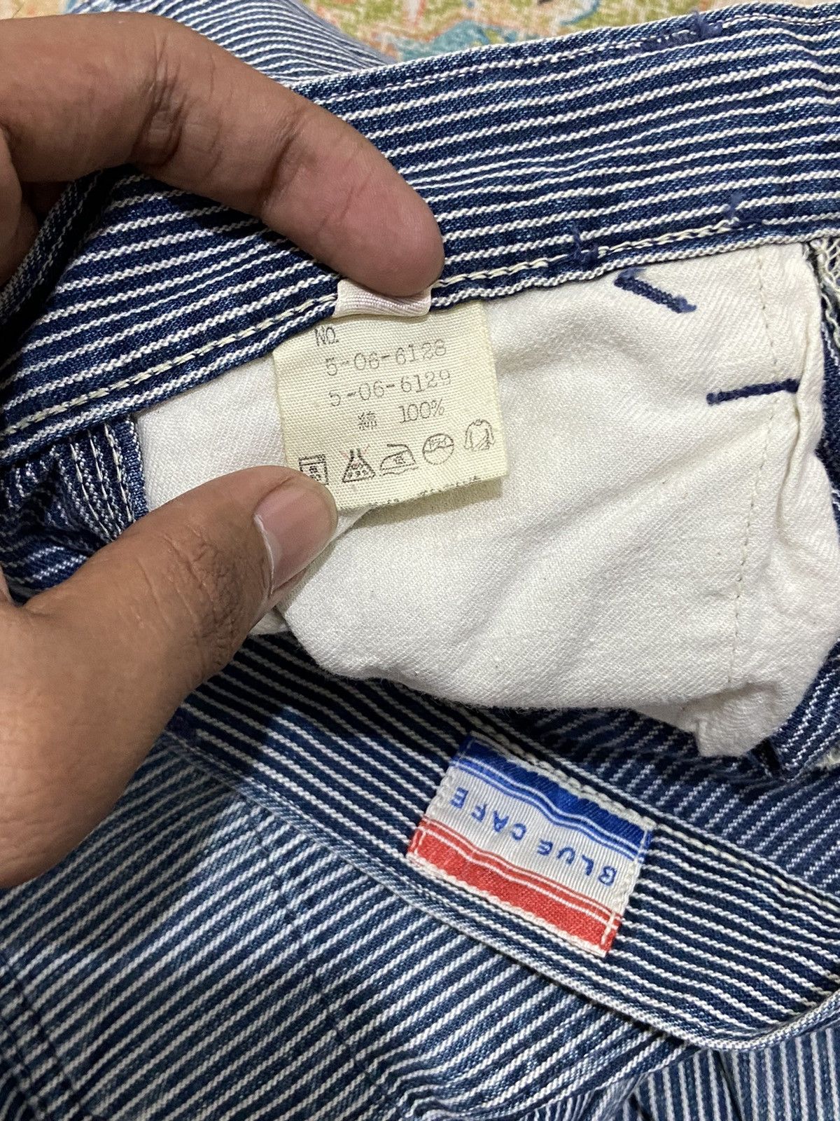 45rpm 45RPM Blue Cafe by Toshikiyo Hirata Hickory Worker Pants Size US 29 - 10 Thumbnail