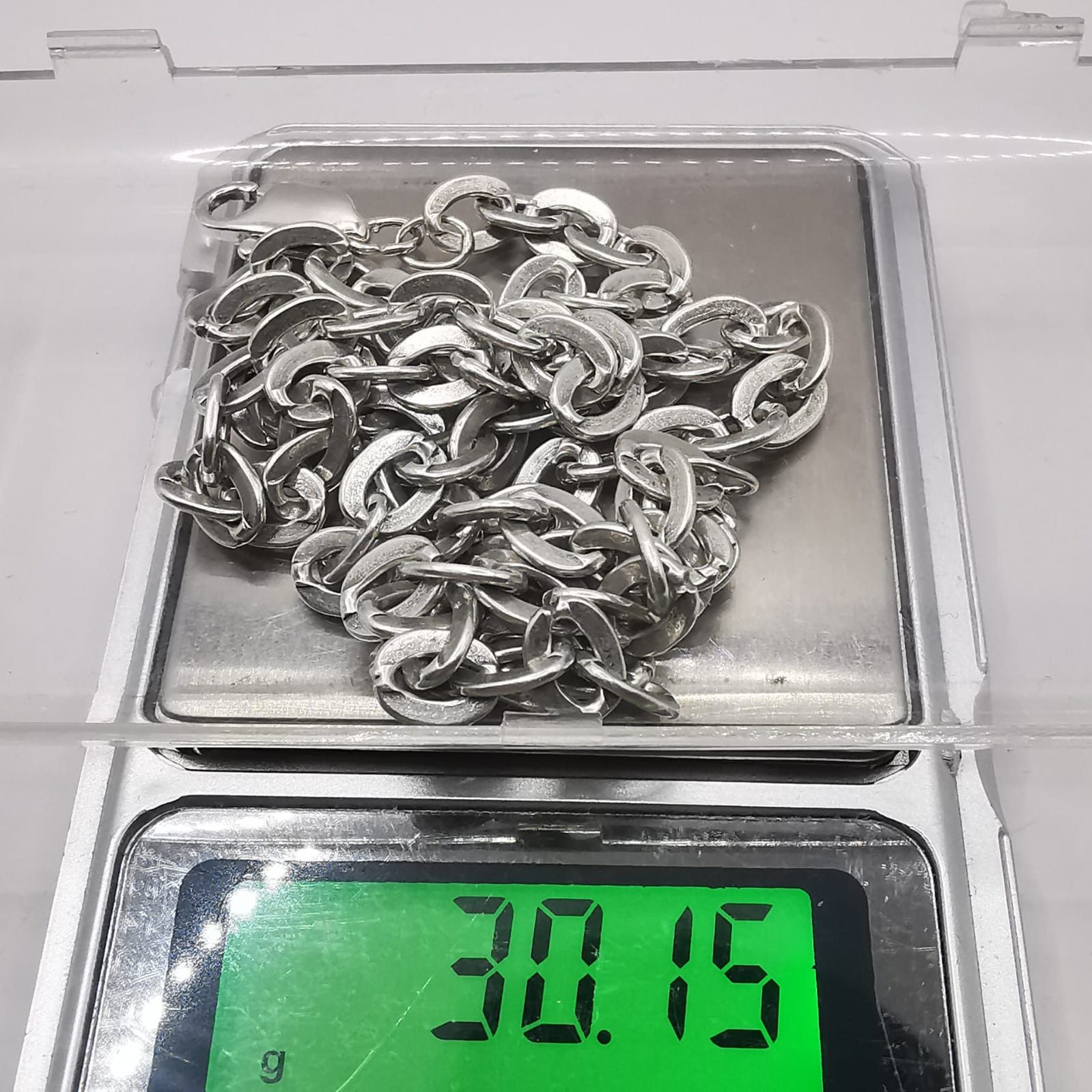 Sterling Silver Vintage Jewelry Chain, 925 Sterling Silver, Signed 30.15g Size ONE SIZE - 7 Thumbnail