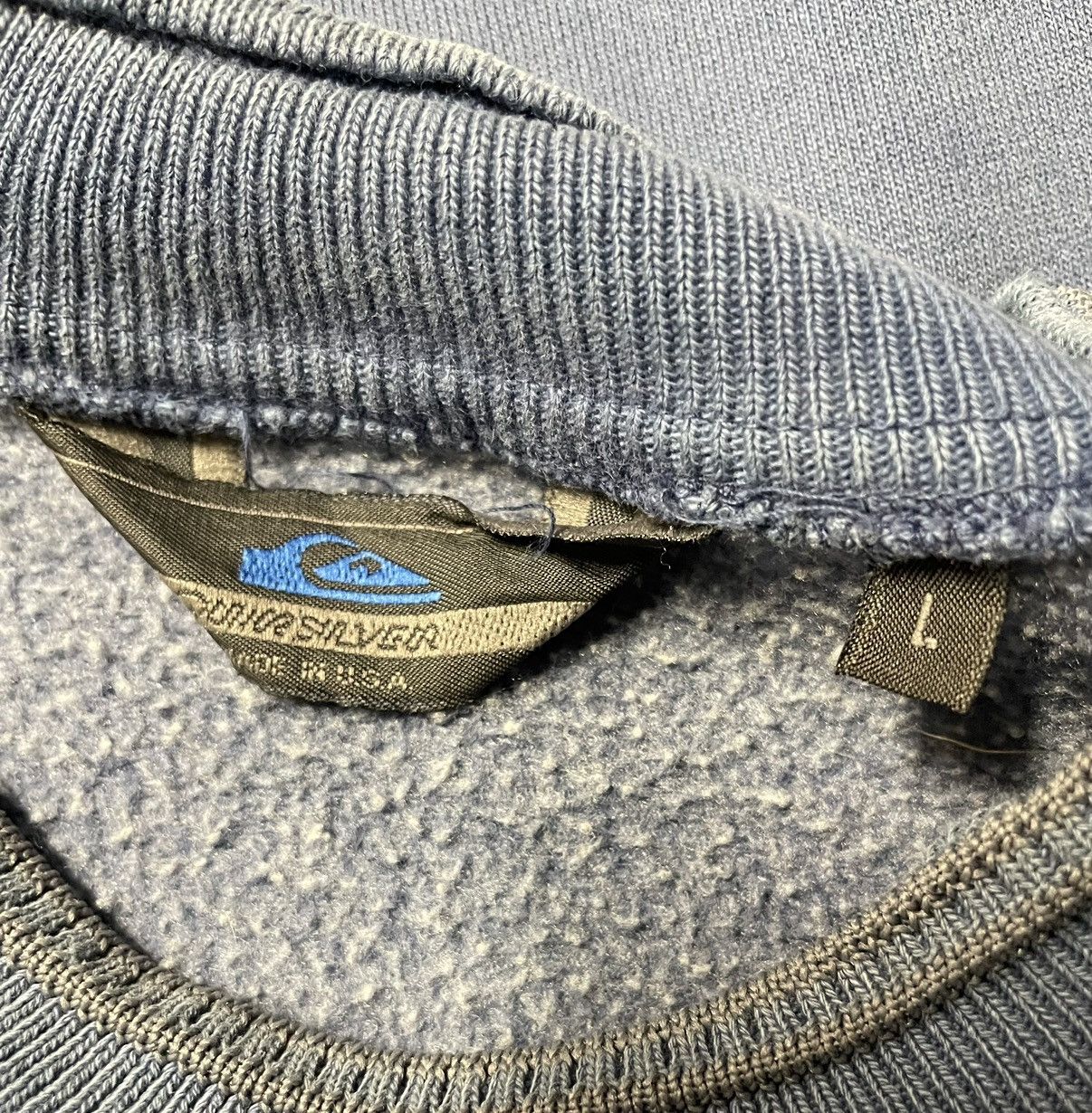 Quiksilver × Vintage 90s Baby Blue Embroidered Quiksilver pullover Size US L / EU 52-54 / 3 - 3 Thumbnail