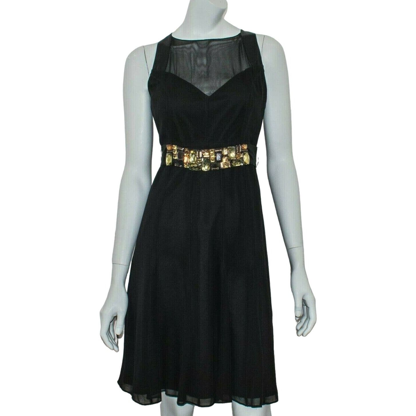 Ted Baker TED BAKER London Silk Sheath Dress Embellished Sash Belt Size S / US 4 / IT 40 - 3 Thumbnail