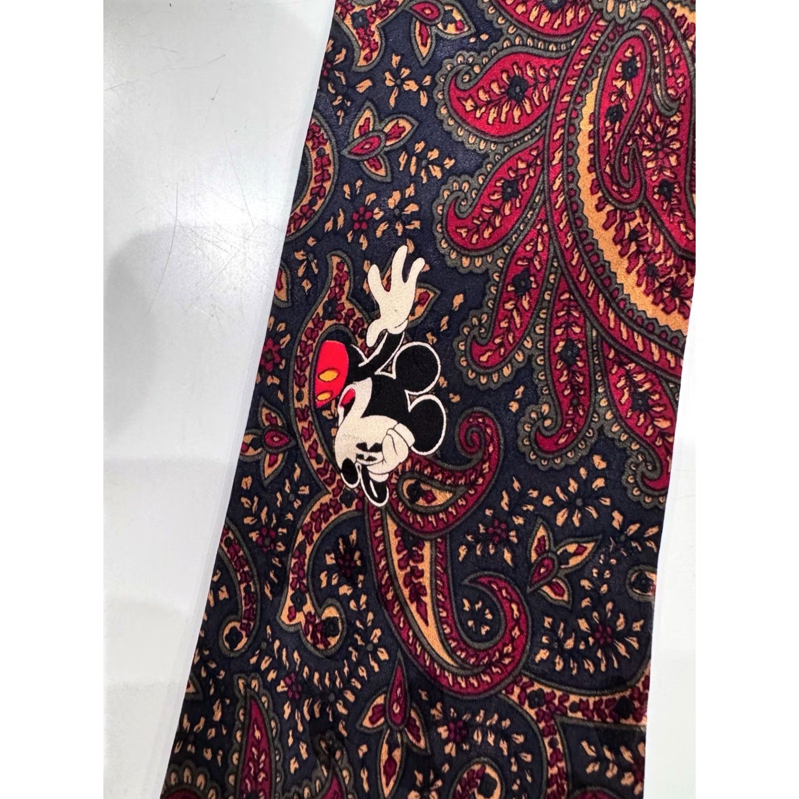 Disney VTG Disney Mickey Mouse Confuse Neck Tie Men's Ascot Multicolor Accessories 90s Concert Theme Mens Size ONE SIZE - 4 Thumbnail