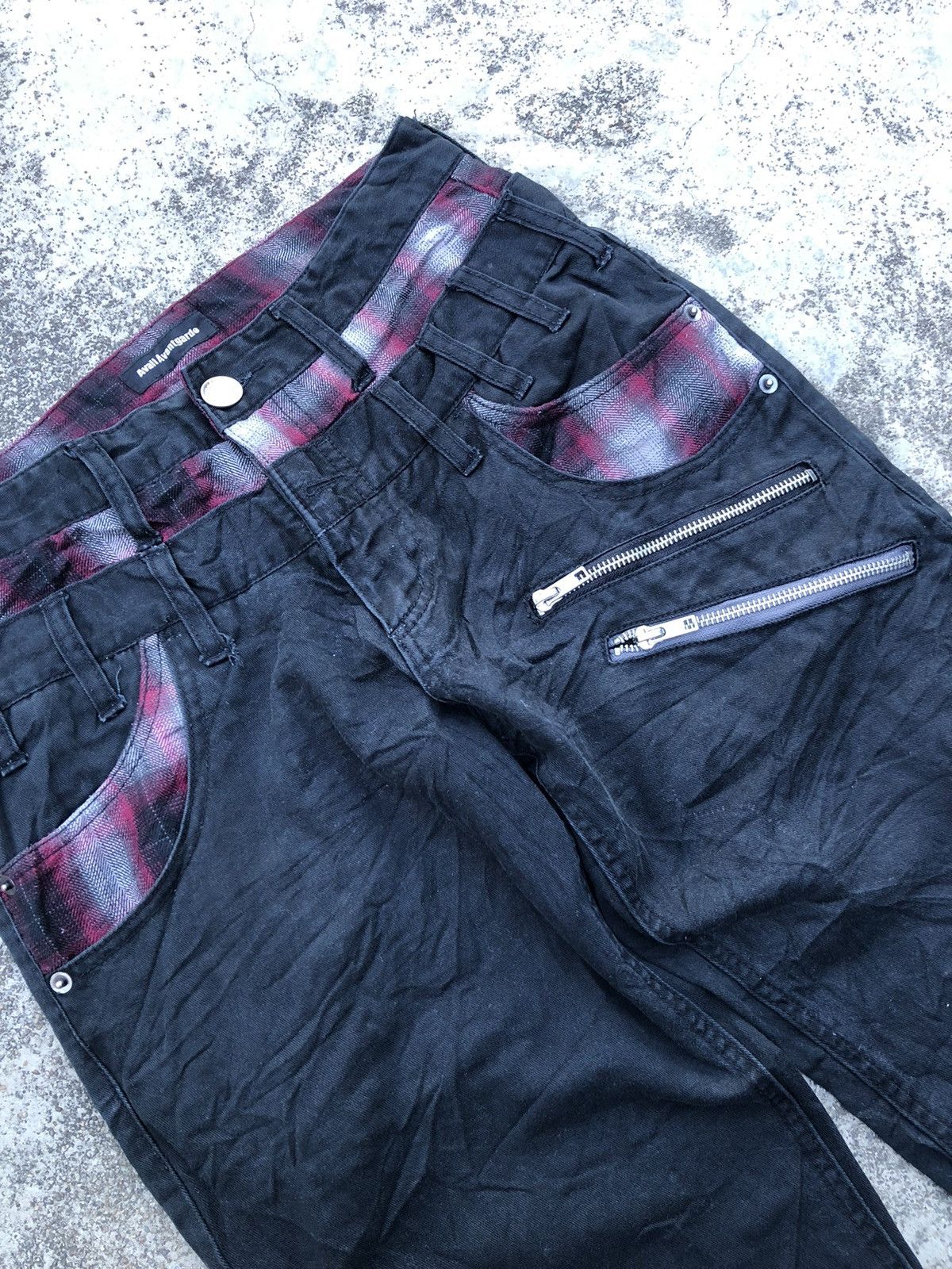 Japanese Brand AVAIL AVANT GARDE DOUBLE WAIST PANT Size US 28 / EU 44 - 2 Thumbnail