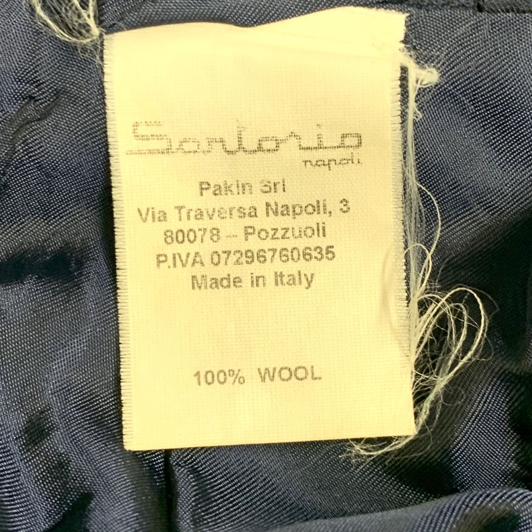 Vintage SARTORIO Size 44 Regular Navy Wool Notch Lapel Sport Coat Mens Size US S / EU 44-46 / 1 - 6 Thumbnail