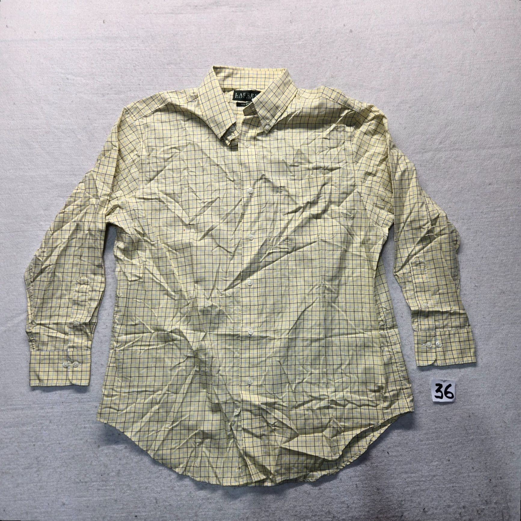Polo Ralph Lauren Polo Ralph Lauren Shirt Yellow Plaid Button-Up Long Sleeve Casual Men's 16.5 Size US XL / EU 56 / 4 - 2 Thumbnail