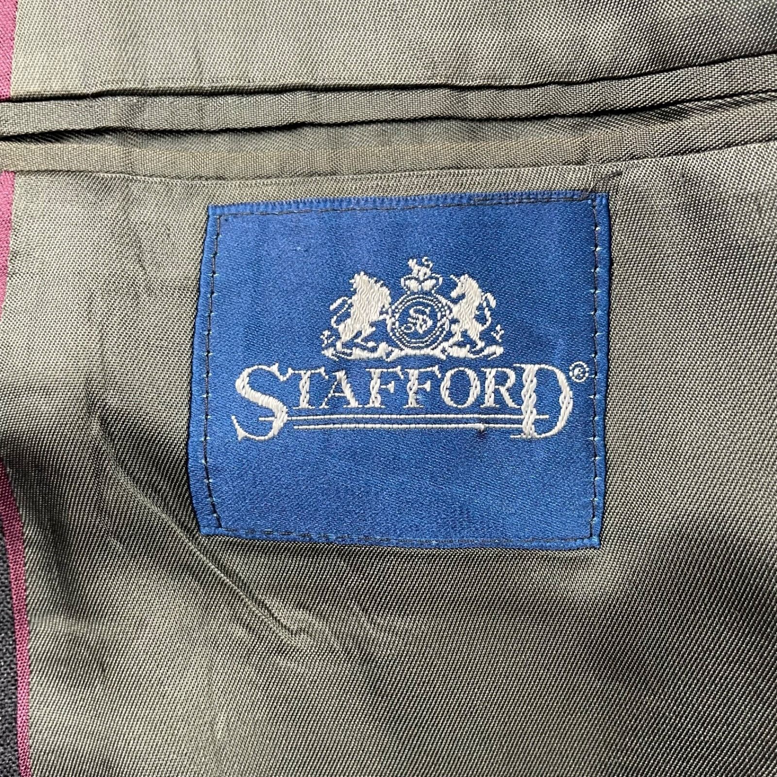 Stafford VTG Stafford Men’s 100% Wool 2-Button Blazer Jacket Gray • U Size 42R - 5 Thumbnail