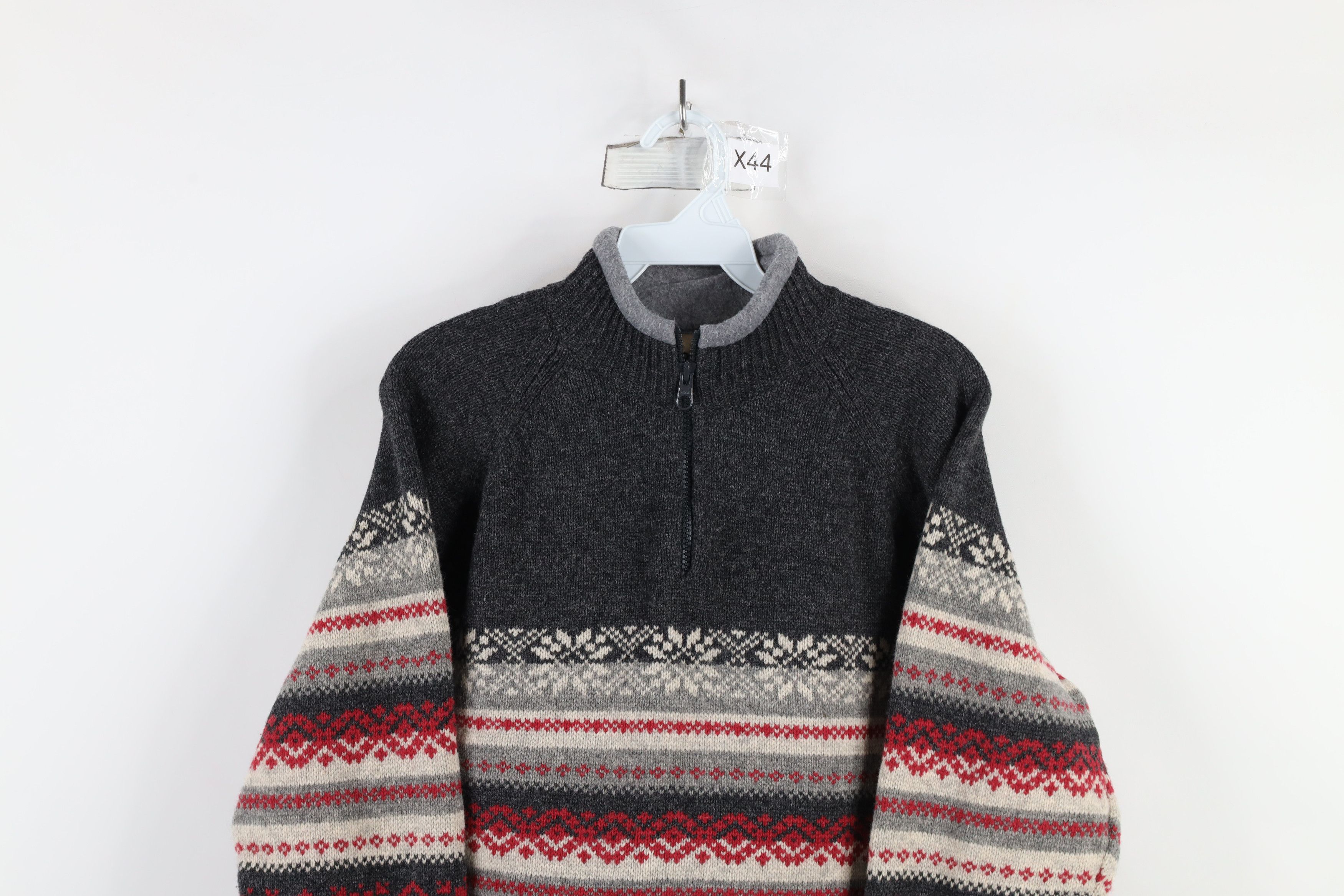 Vintage × Woolrich Woolen Mills Vintage Woolrich Knit Fair Isle Half Zip Pullover Sweater Size L / US 10 / IT 46 - 2 Thumbnail