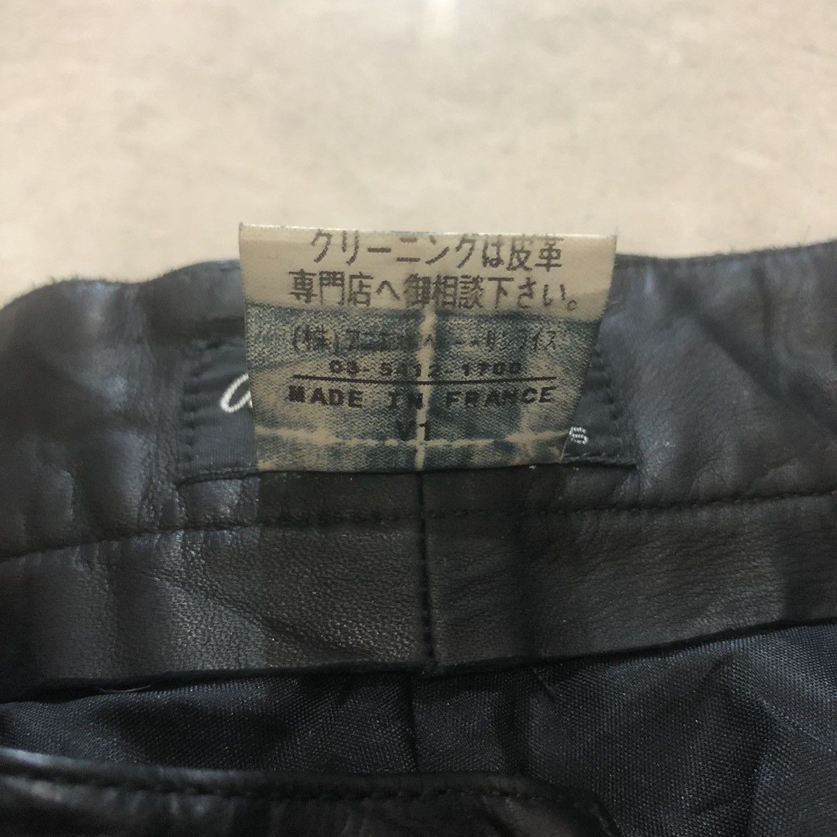 Leather × Vintage × agnes b. Cow Leather Agnes B Button Skinny Fit Pants Size 24" / US 00 / IT 34 - 8 Thumbnail